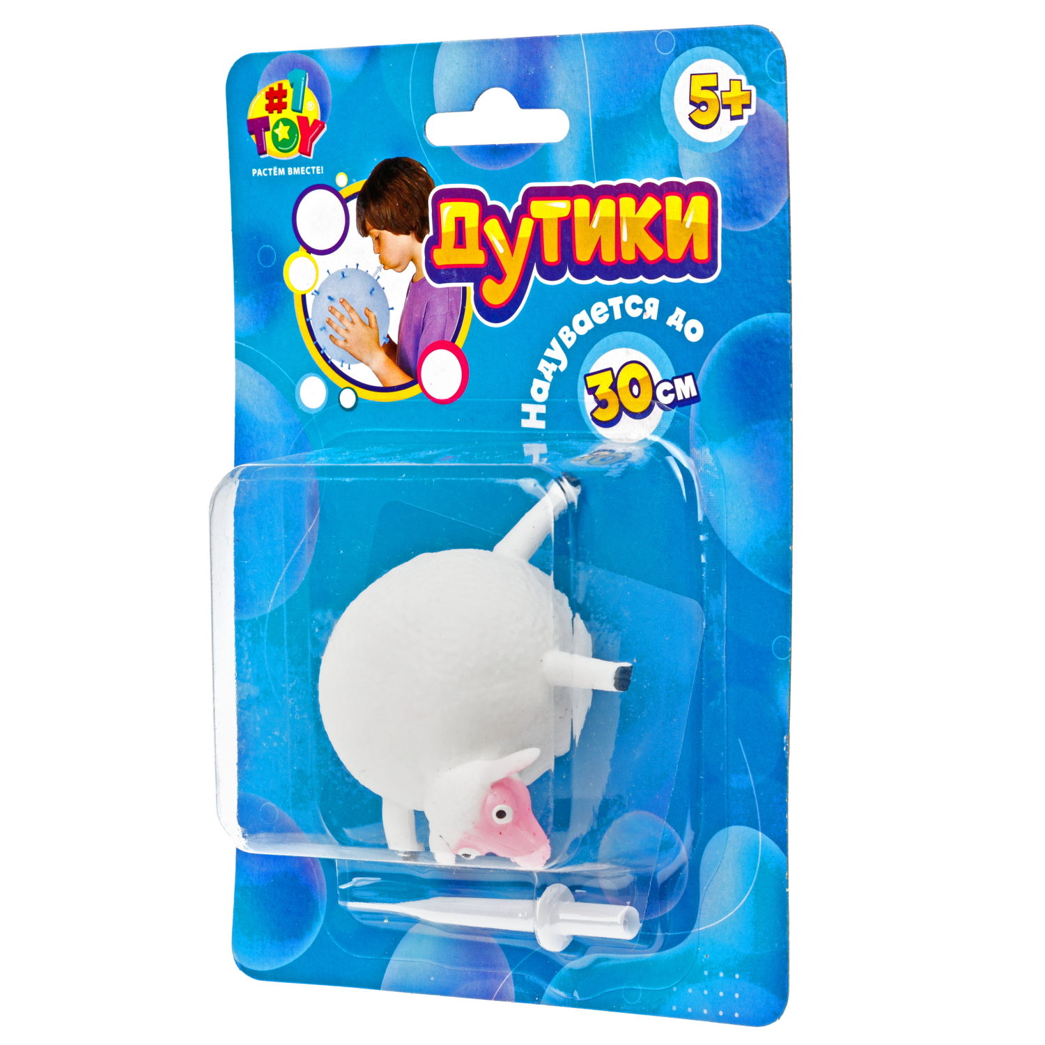 Игрушка ДУТИКИ 1TOY Животные, максимальный размер 30 см, овца