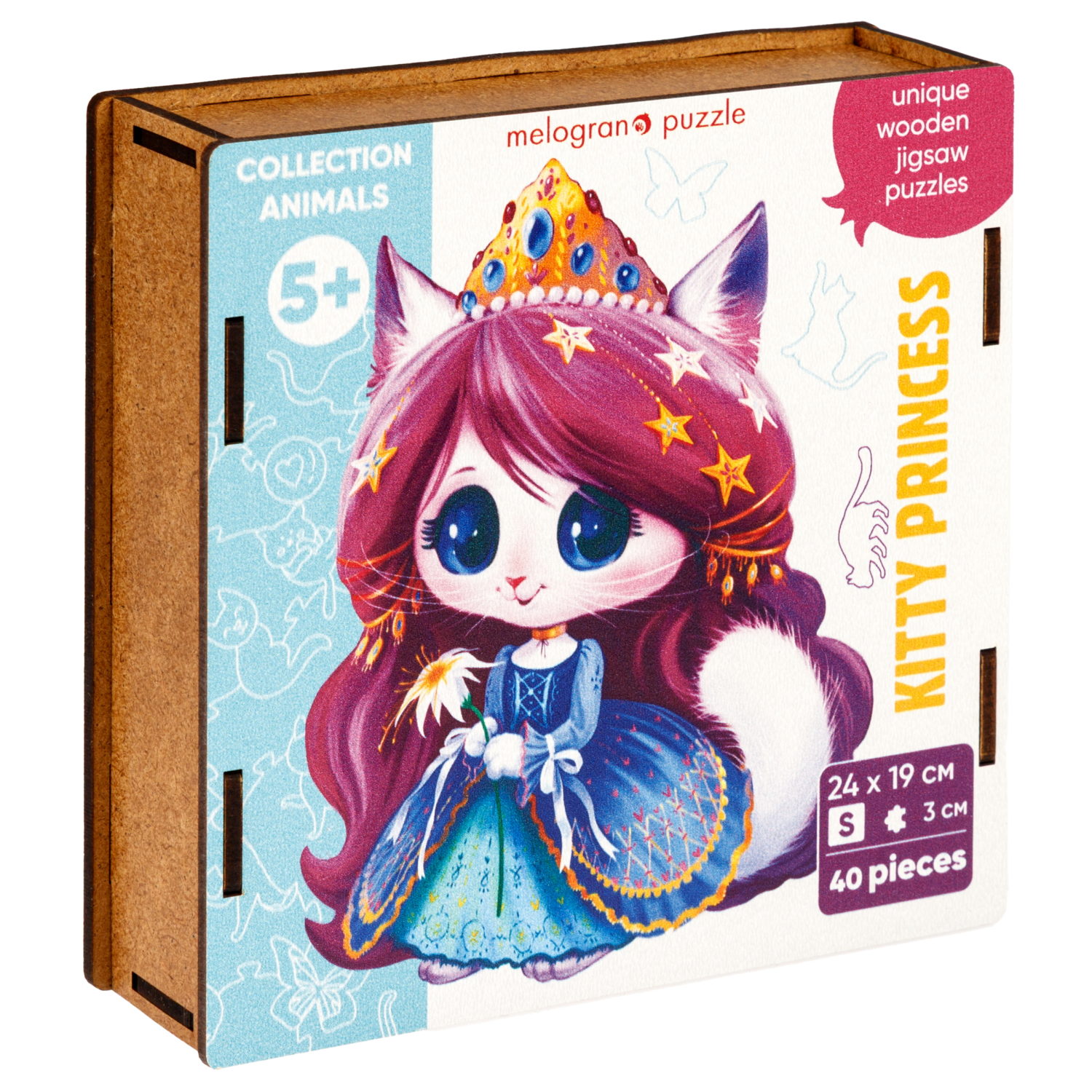 Деревянные пазлы Collection Animals Принцесса Кэйти, 40 деталей
