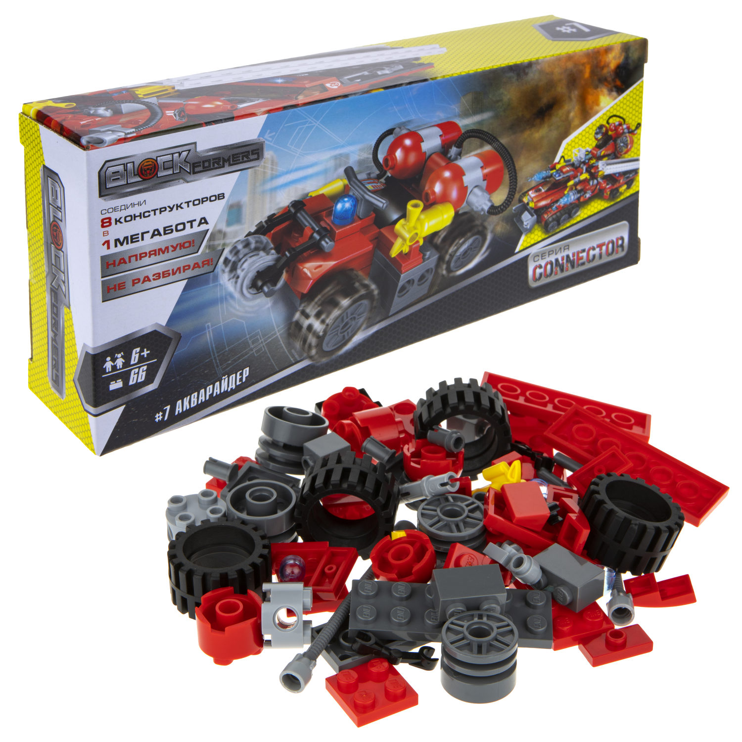 Конструктор  Трансформер BLOCKFORMERS конструктор "Трансфайертрак" Cерия CONNECTOR, 8 видов на выбор