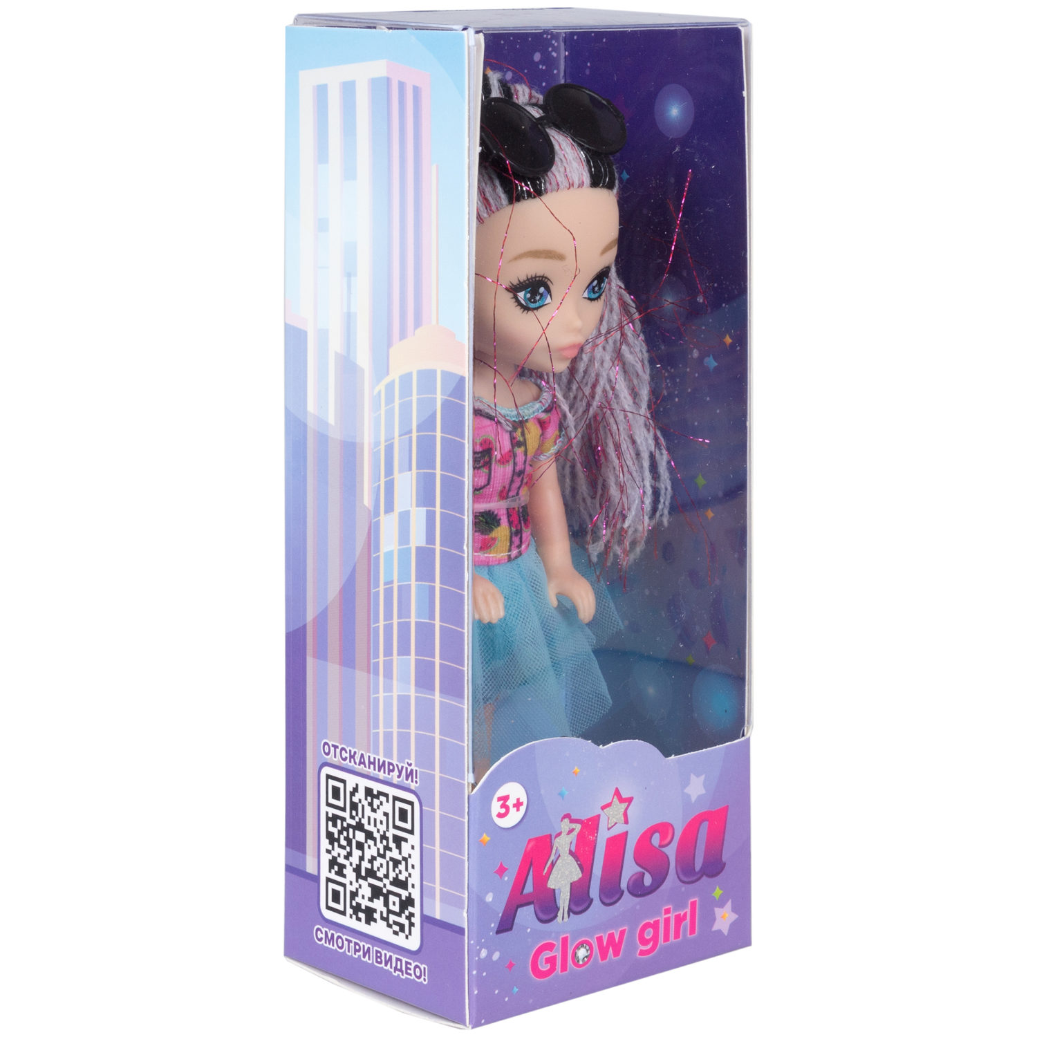 Кукла 1TOY ALISA GLOW GIRL, с яркими волосами, 15 см