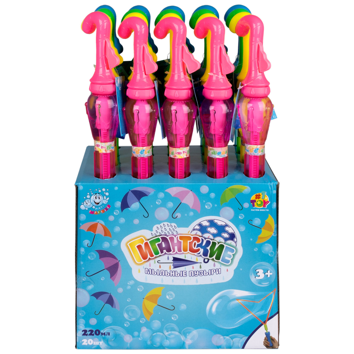 Гигантские мыльные пузыри Мы-шарики! 1TOY с раскладывающимся элементом, 220 мл