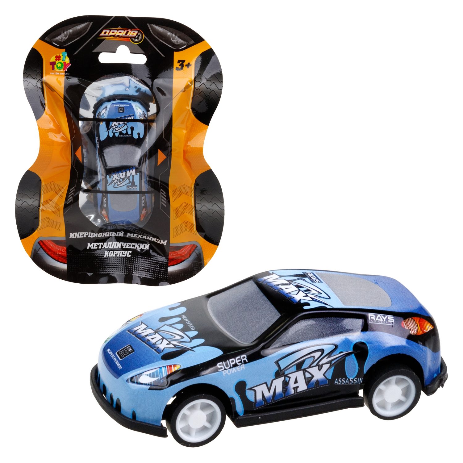 1toy Драйв Микромашинка, металлическая, инерционная, в ассортименте 92 вида