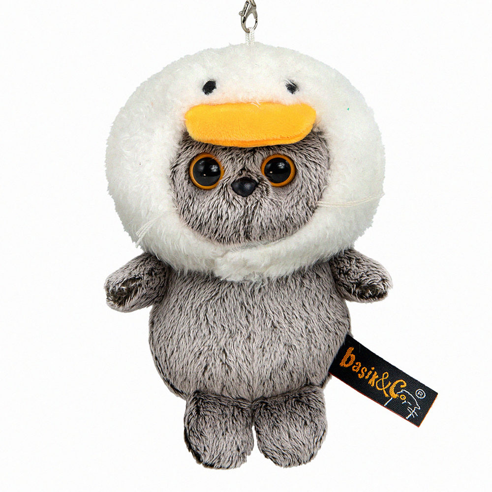 Мягкая игрушка Кот Басик "Гусик", с кольцом, 11 см