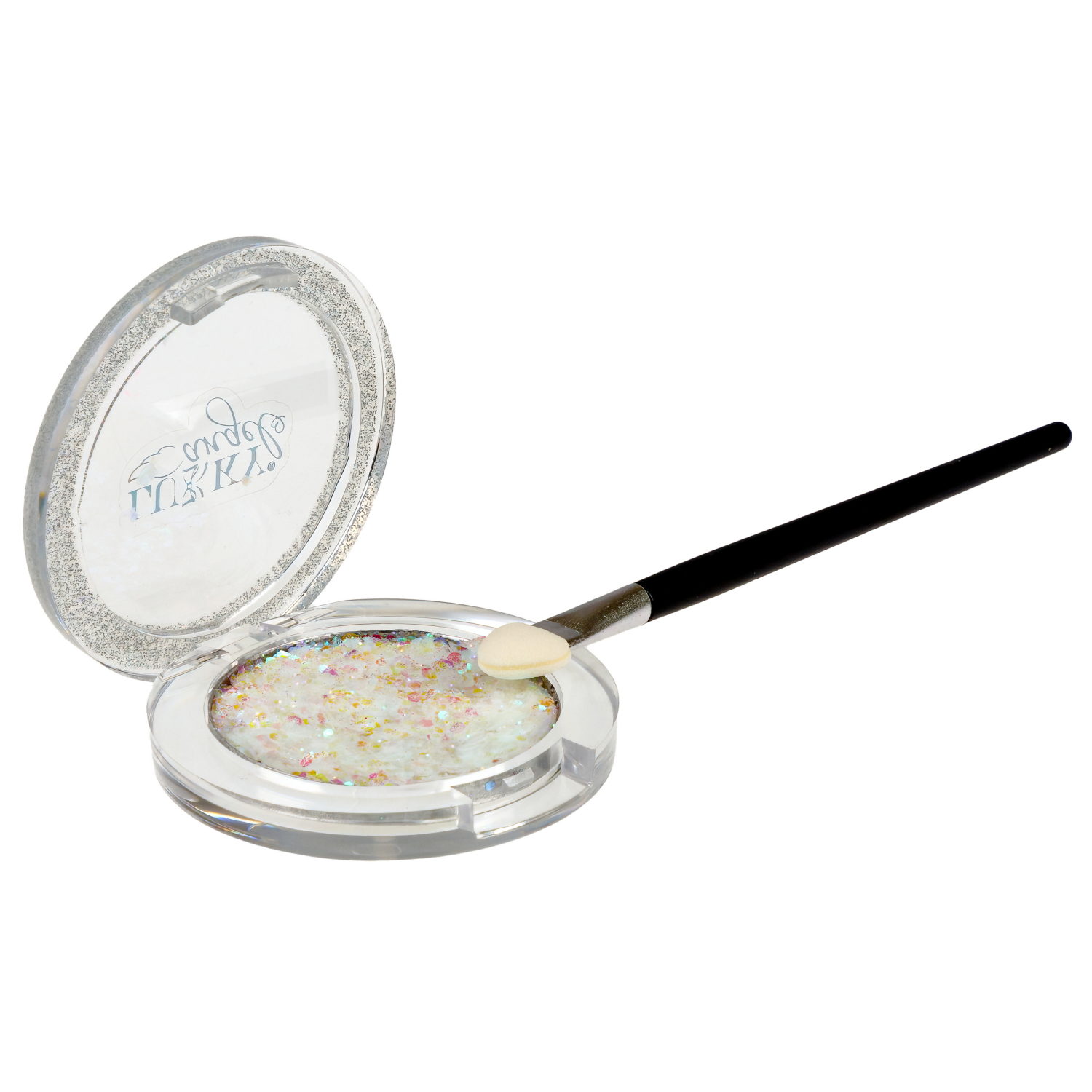 Гель-тени для век детские Lukky Angel, цвет белый, эффект хамелеон, с блёстками и голографическими звёздочками, 1,7 г