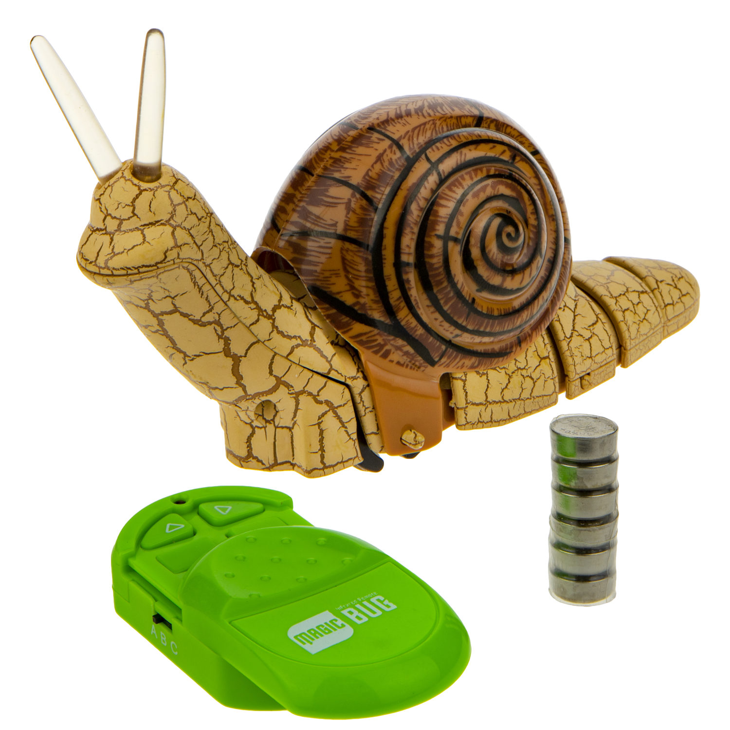 Интерактивная игрушка 1TOY RoboLife Робо- Улитка коричневая, на пульте управления, со световыми эффектами