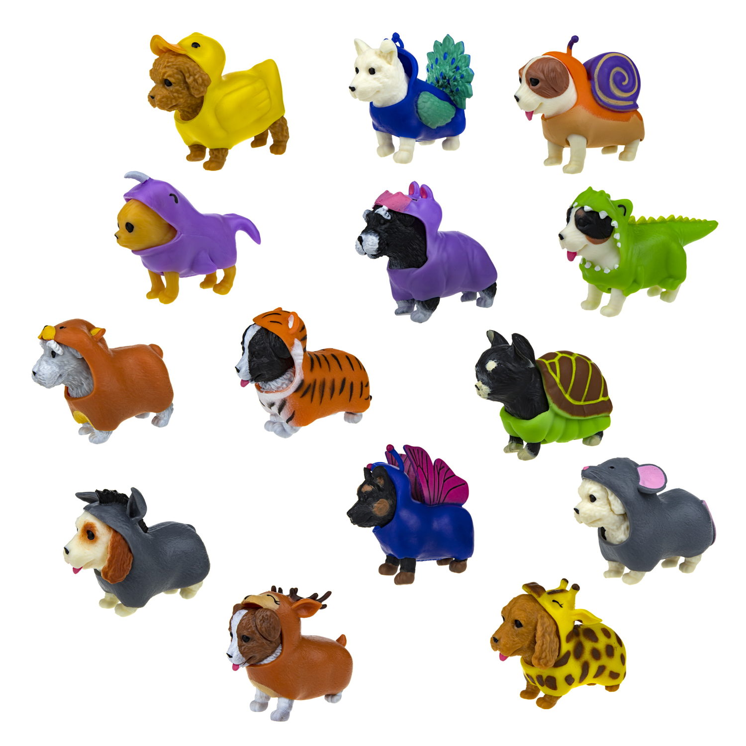 Антистресс игрушка 1TOY Прокачка для собачки серия 2, тянущаяся собачка в костюмчике, тянучка Шнауцер - мишка