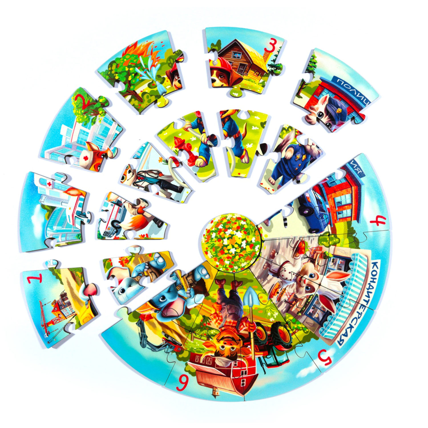 Деревянные пазлы Collection Animation Профессии, 25 деталей, D27см, 3+