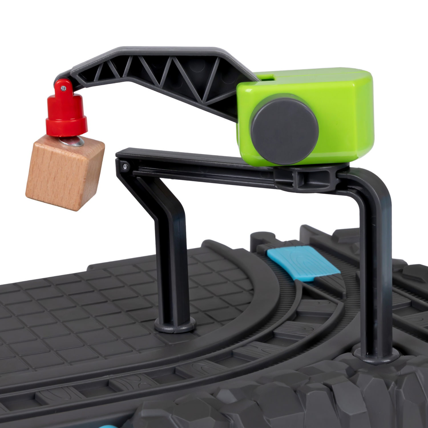 Деревянная железная дорога 1TOY GOODOK в коробке-трансформере, 56 элементов