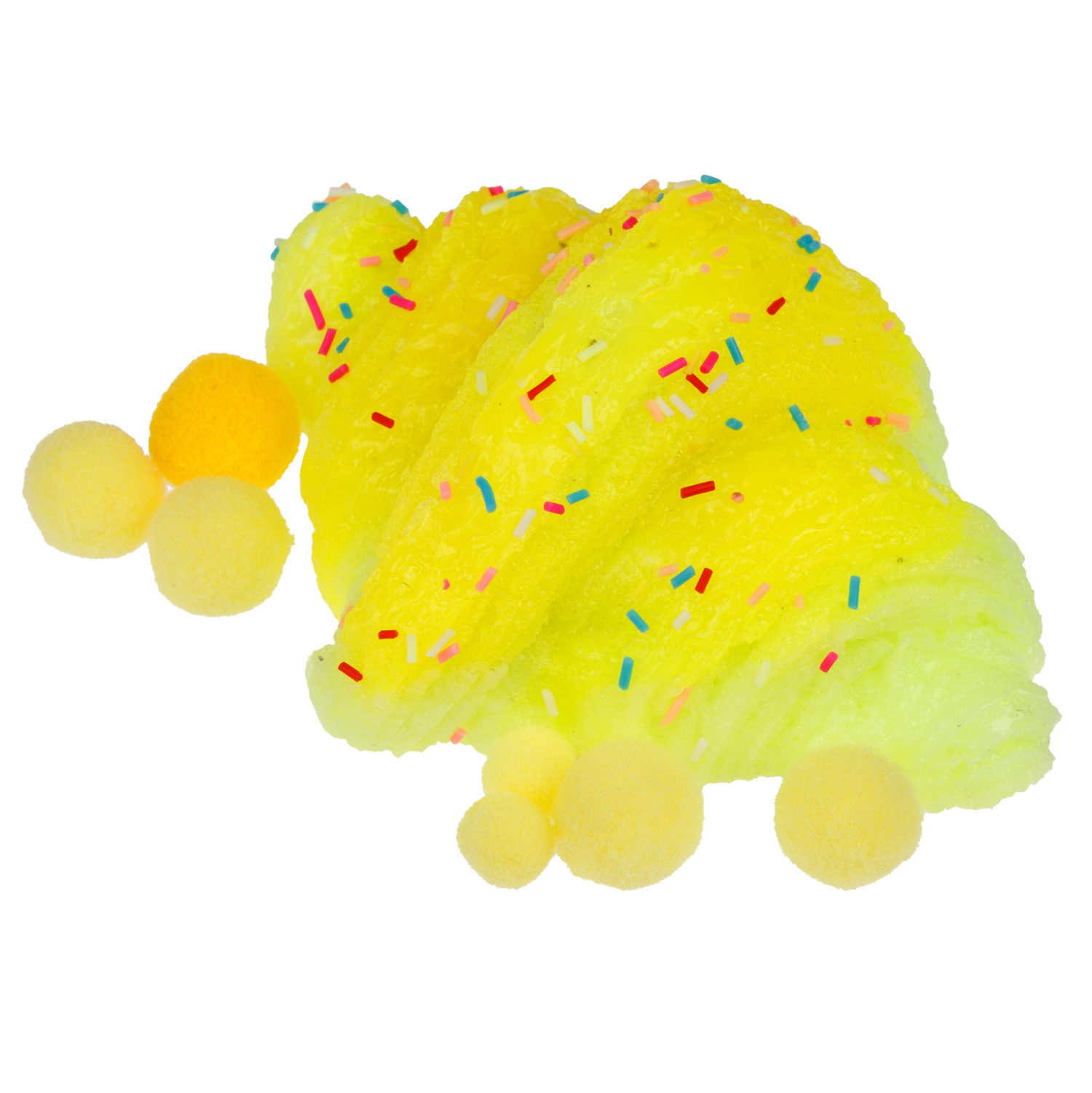 Игрушка-антистресс 1TOY Крутой замес «Няшка-вкусняшка», «Круассан с посыпкой», с колокольчиком, желтый