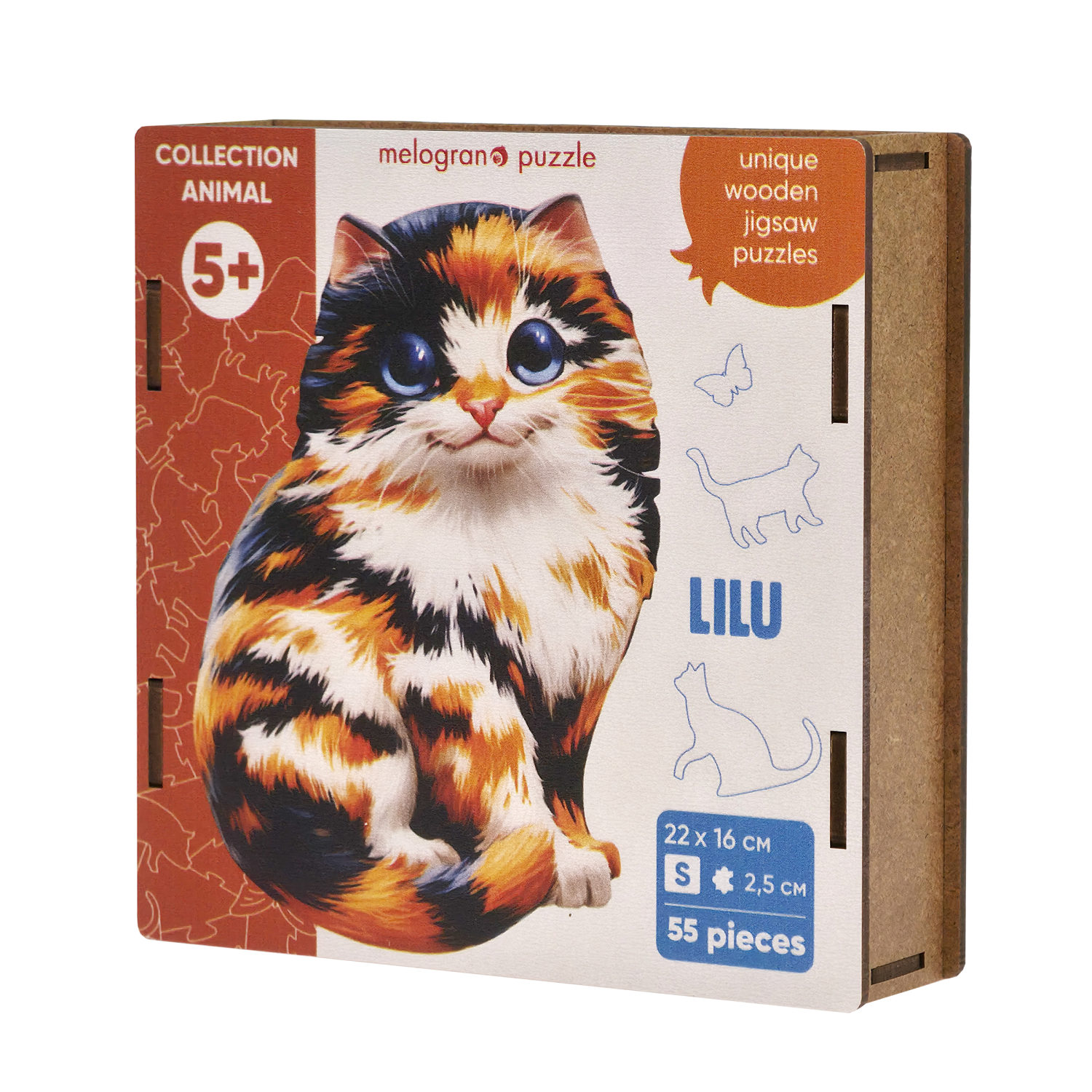 Деревянные пазлы Collection Animals Лилу, 55 деталей