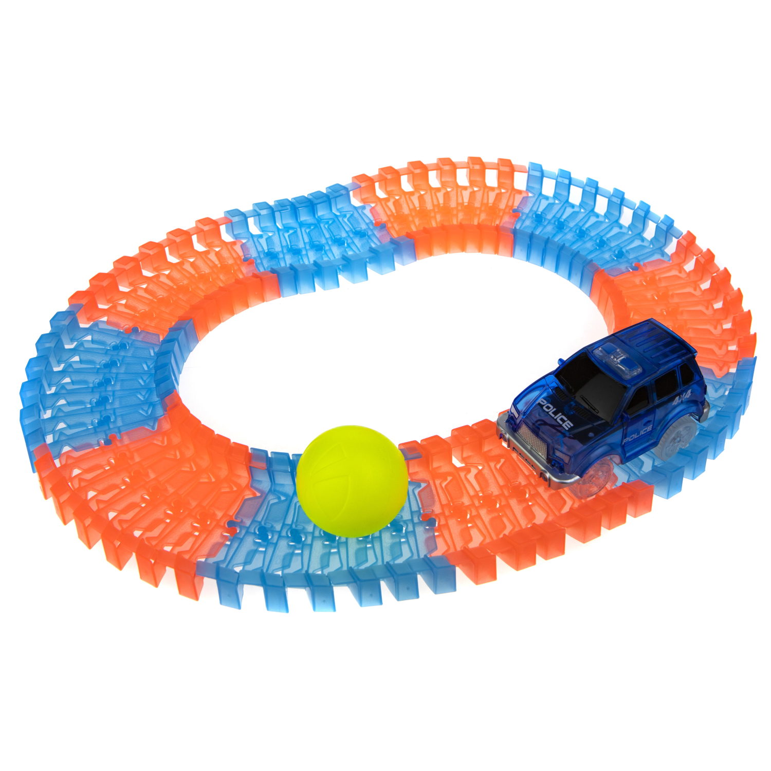 Автотрек 1TOY «Полицейский участок», гибкий трек с машинкой