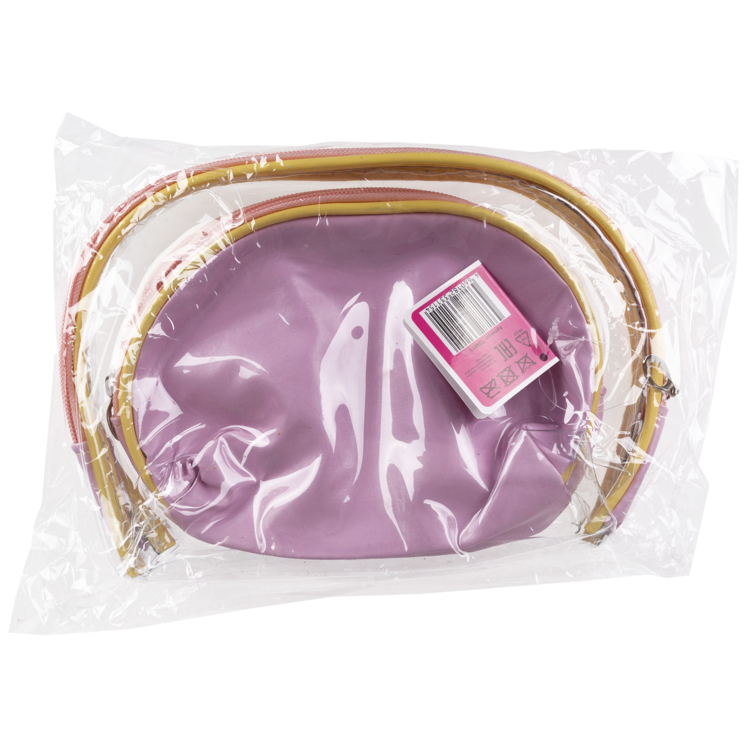 Набор из косметичек 2в1 Lukky Glam Dessert, прозрачная (24*15*8.5 см) и цветная с лого (19*11*8 см)