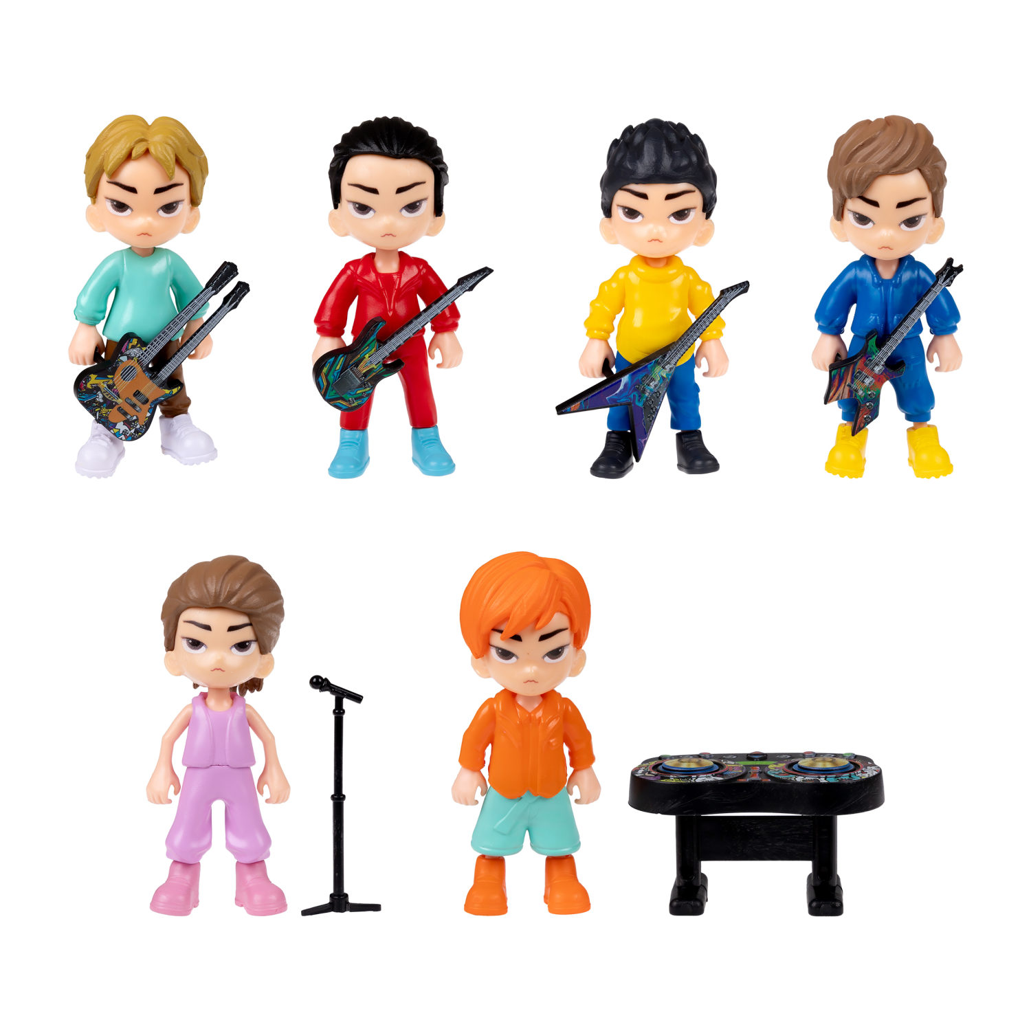 Кукла 1TOY K-POP Boys band с музыкальными инструментами, 6 видов в ассортименте