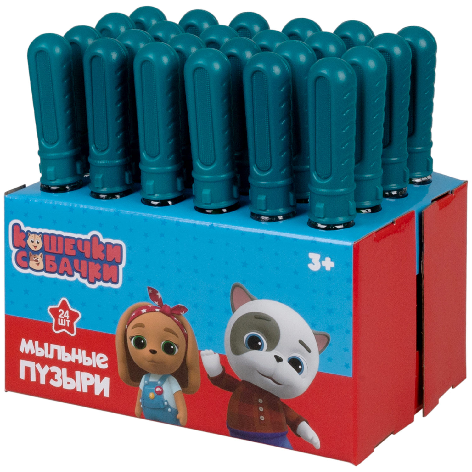 Мыльные пузыри 1TOY Кошечки-собачки, 60 мл 