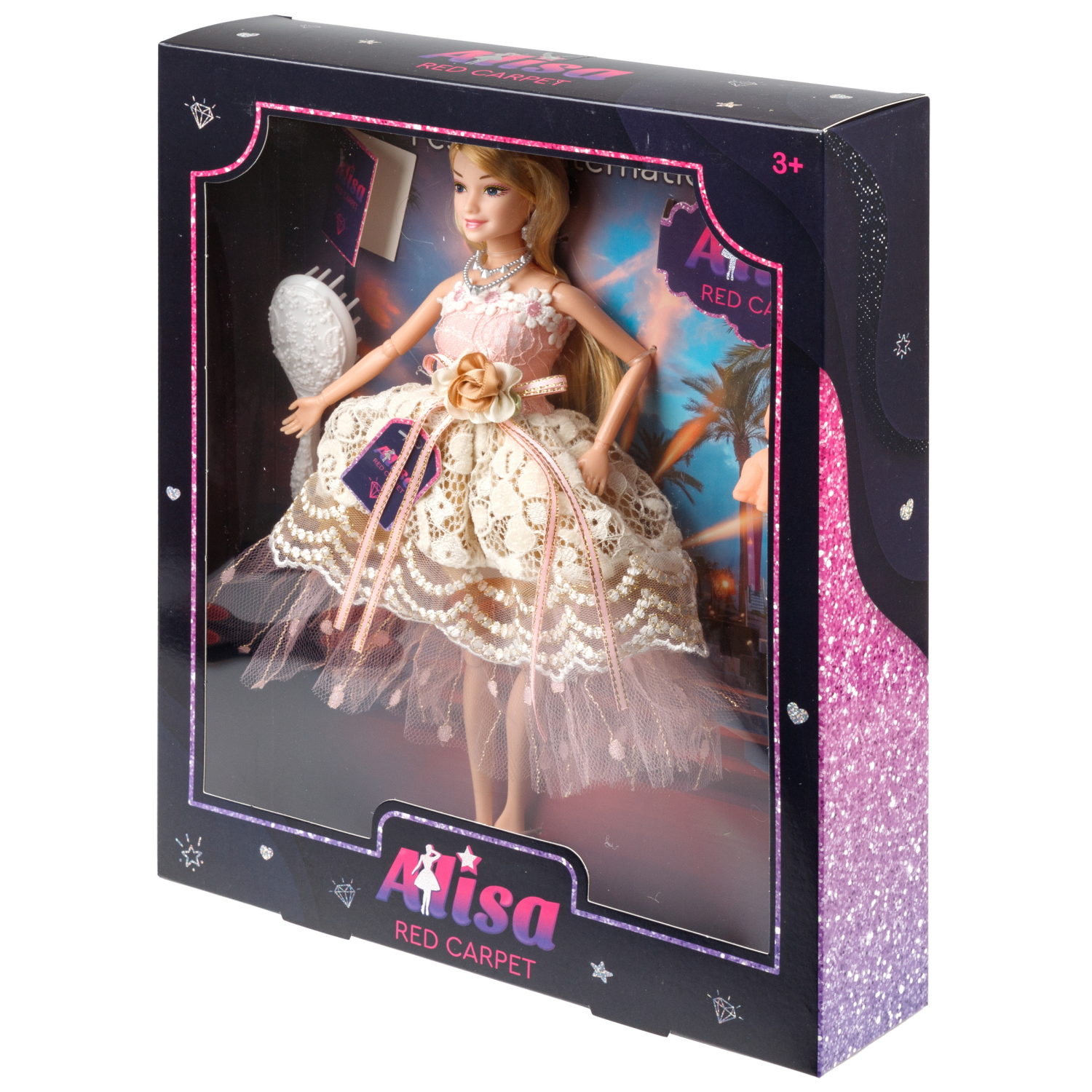 Кукла Alisa Red Carpet в пышном платье, с аксессурами и питомцем, 29 см