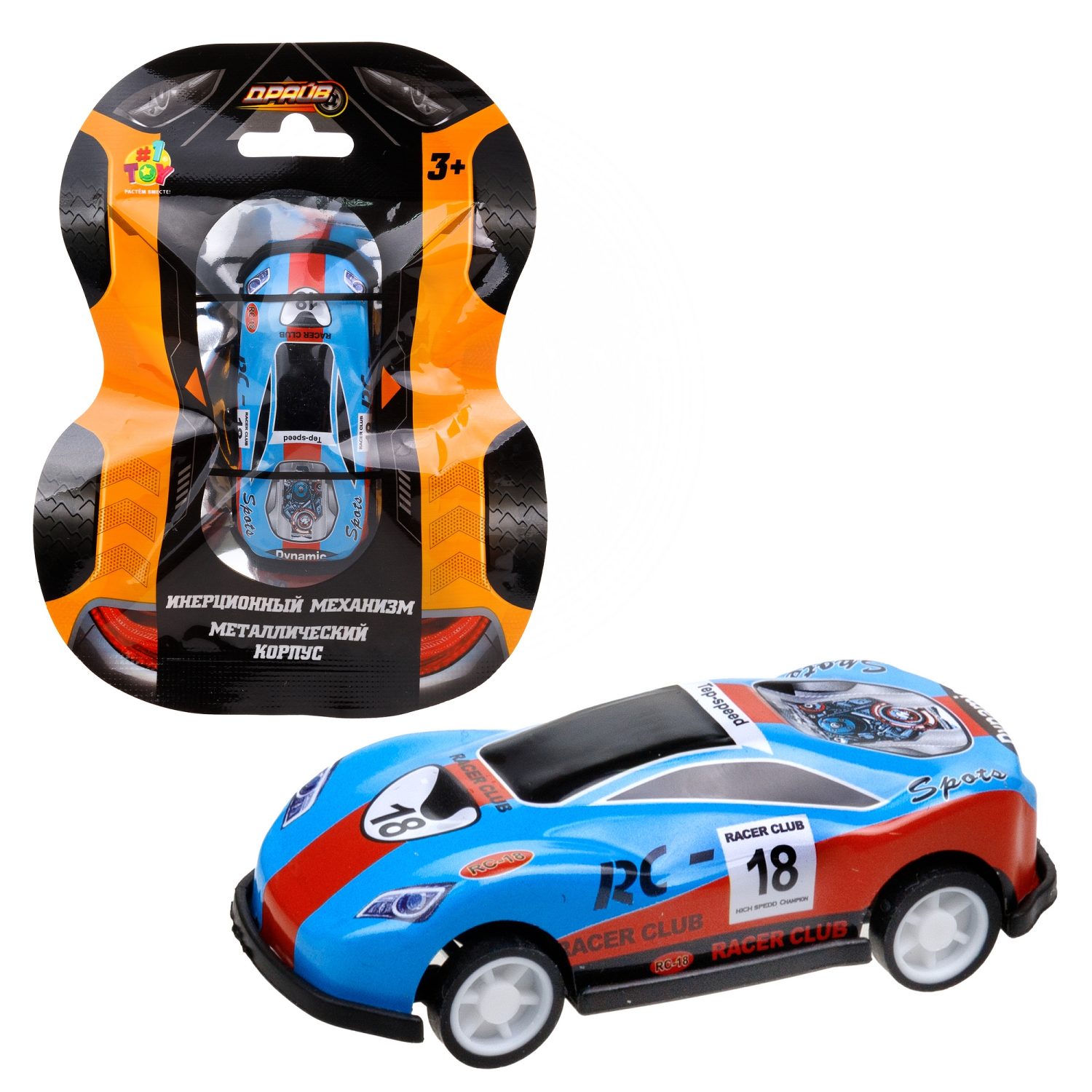 1toy Драйв Микромашинка, металлическая, инерционная, в ассортименте 92 вида