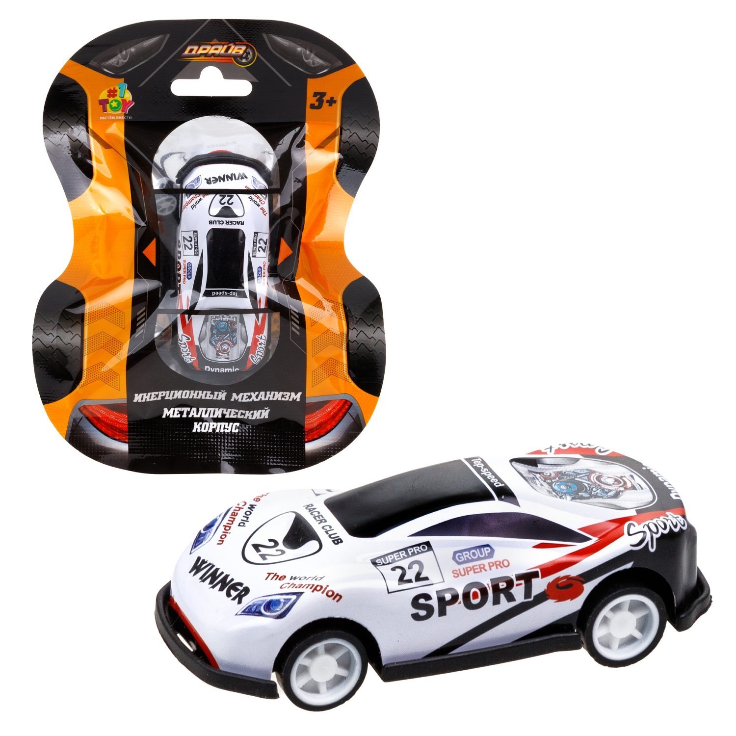 1toy Драйв Микромашинка, металлическая, инерционная, в ассортименте 92 вида