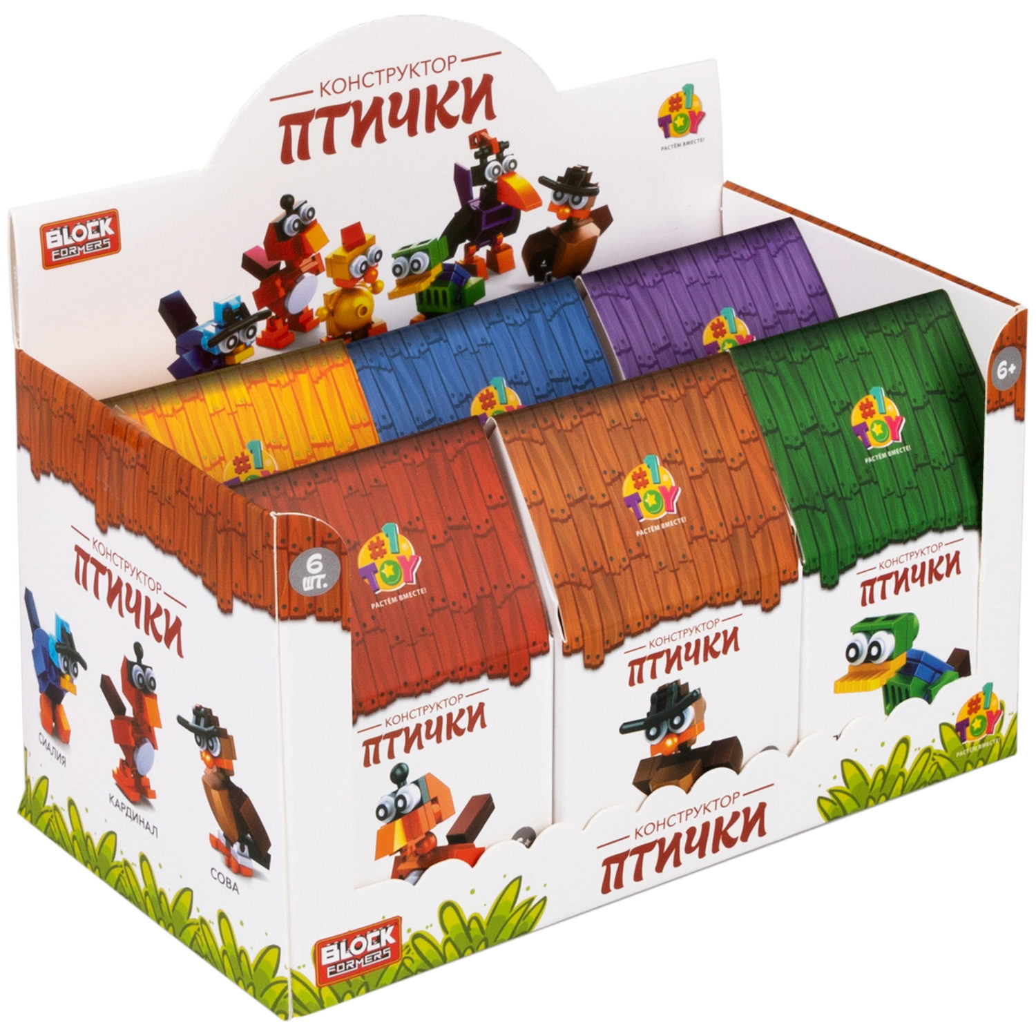 1Toy Blockformers "Птички", в ассортименте 6 видов