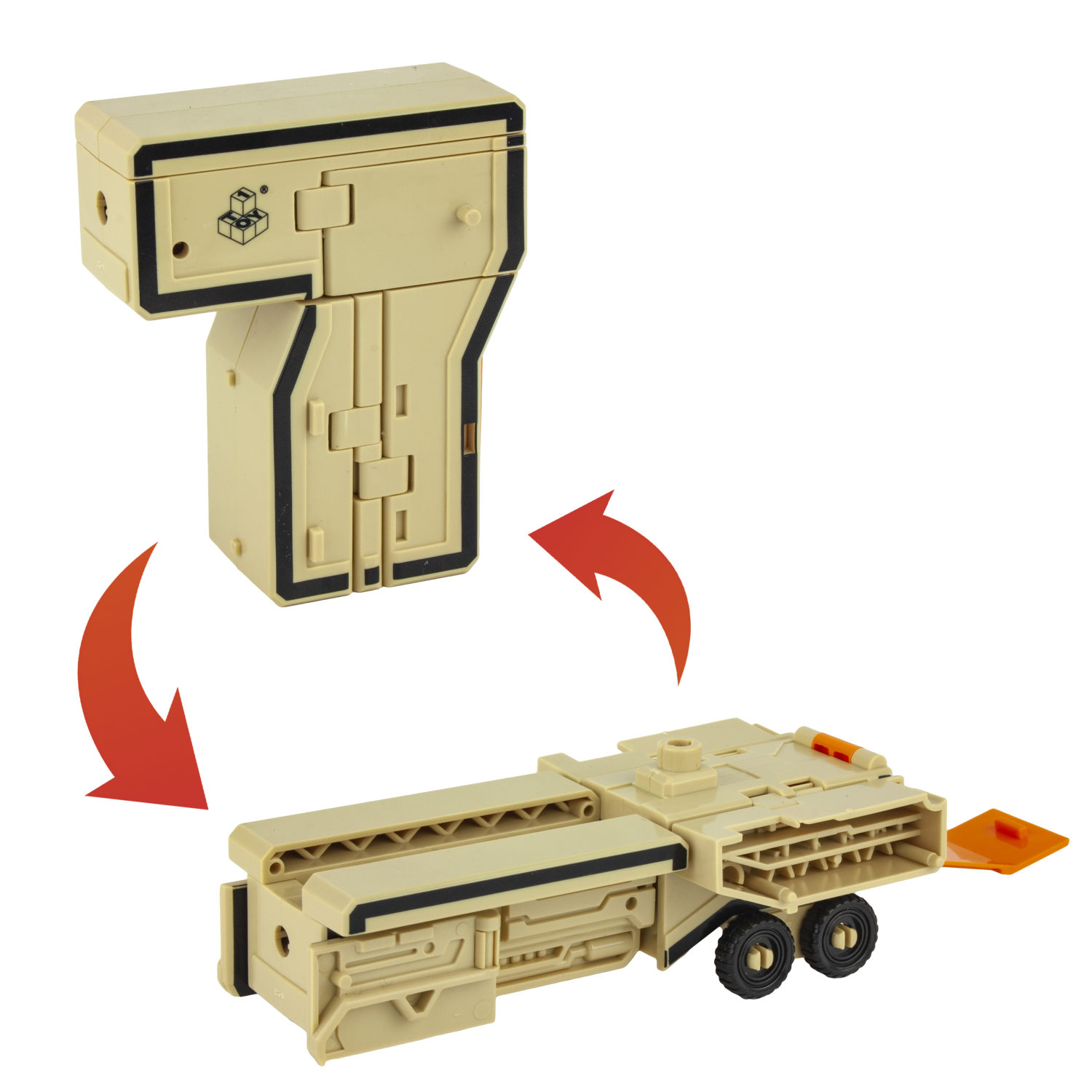 Трансботы L 1TOY ПВО: Передвижной ЗРК Панцер, цифры-трансформеры, набор, 5 цифр и 5 знаков