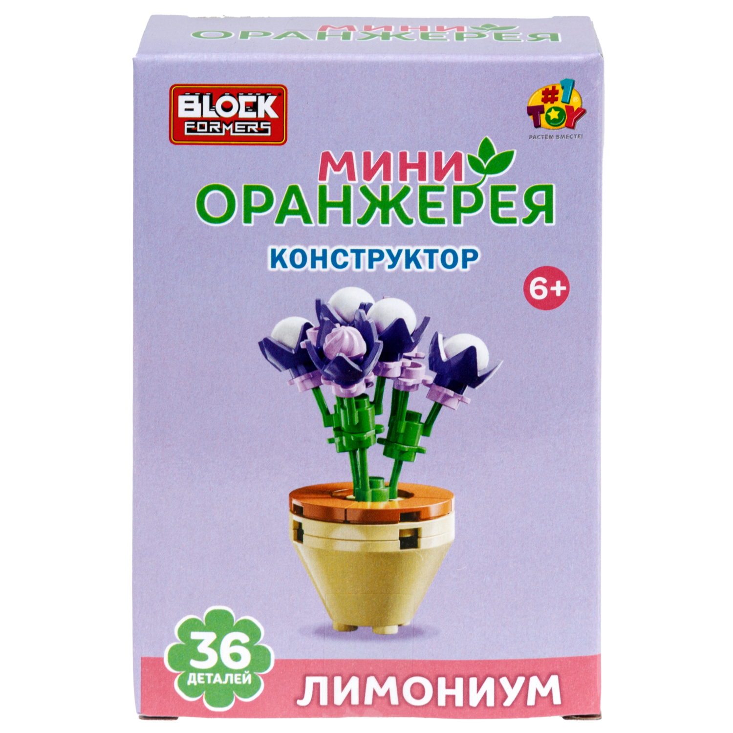 Конструктор 1TOY Blockformers Мини-оранжерея, 6 видов в ассортименте