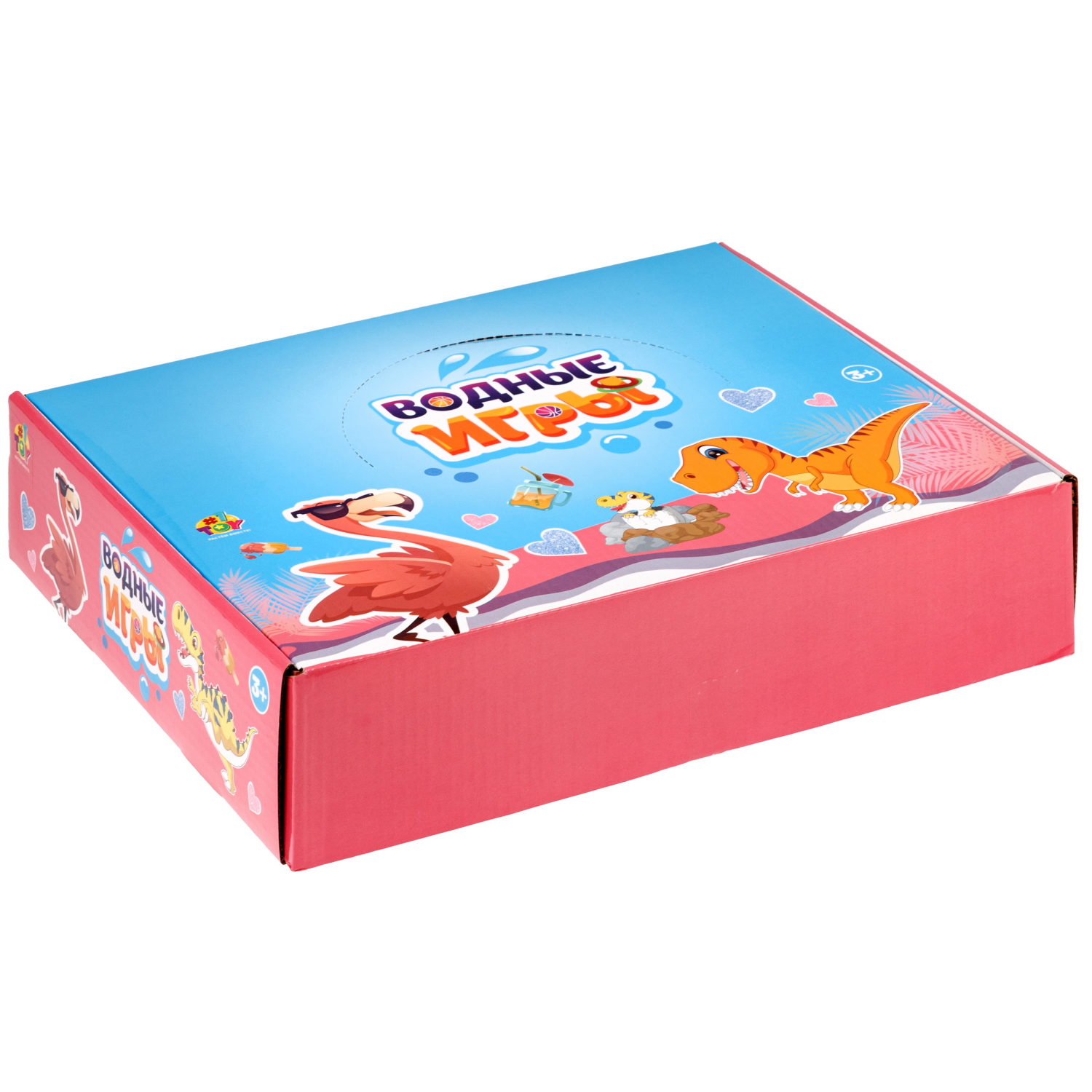 Водный тетрис 1TOY Игра с водой Насади колечки Фламинго, 15,5х7х2 см, 3 вида