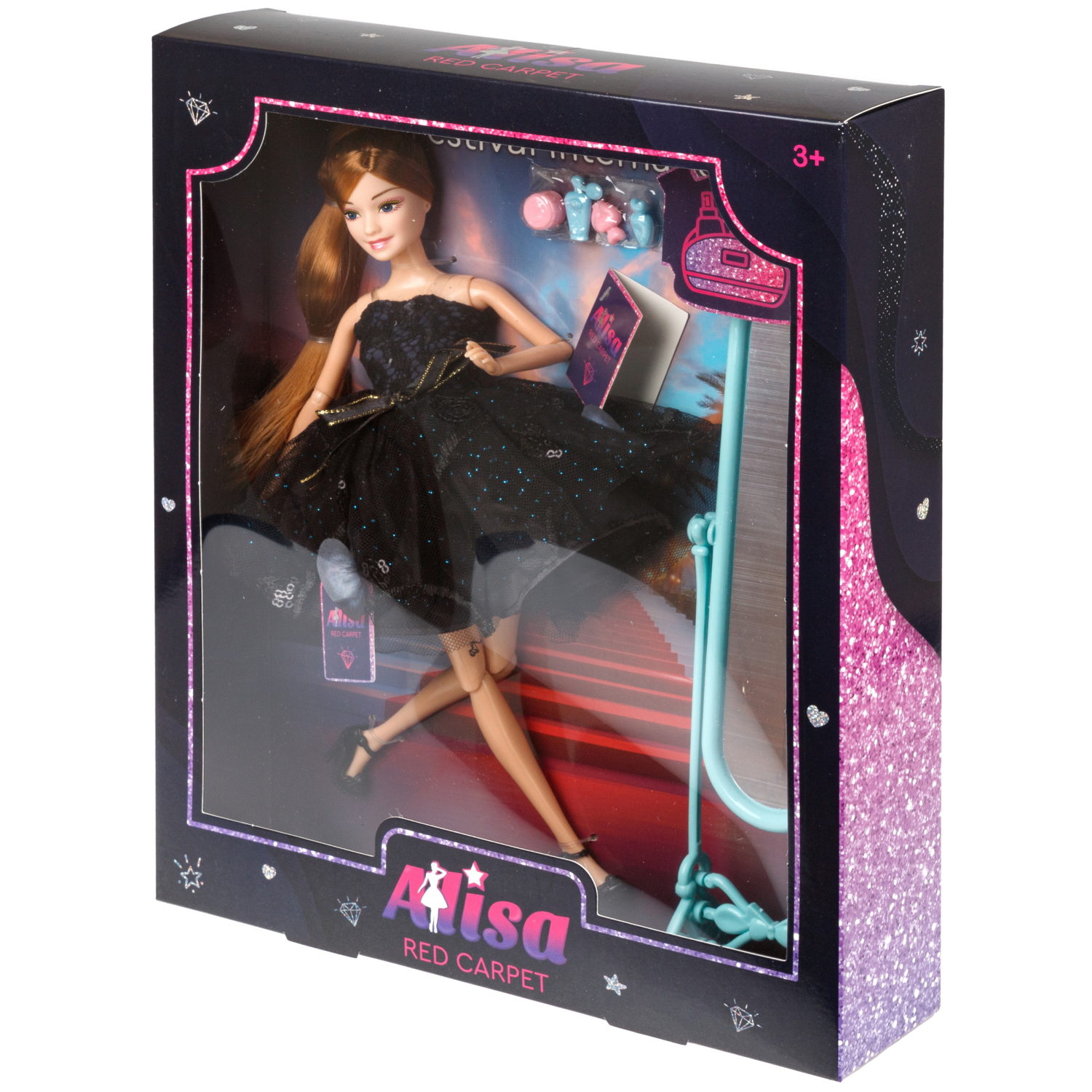 Кукла Alisa Red Carpet в чёрном платье, с аксессурами, 29 см