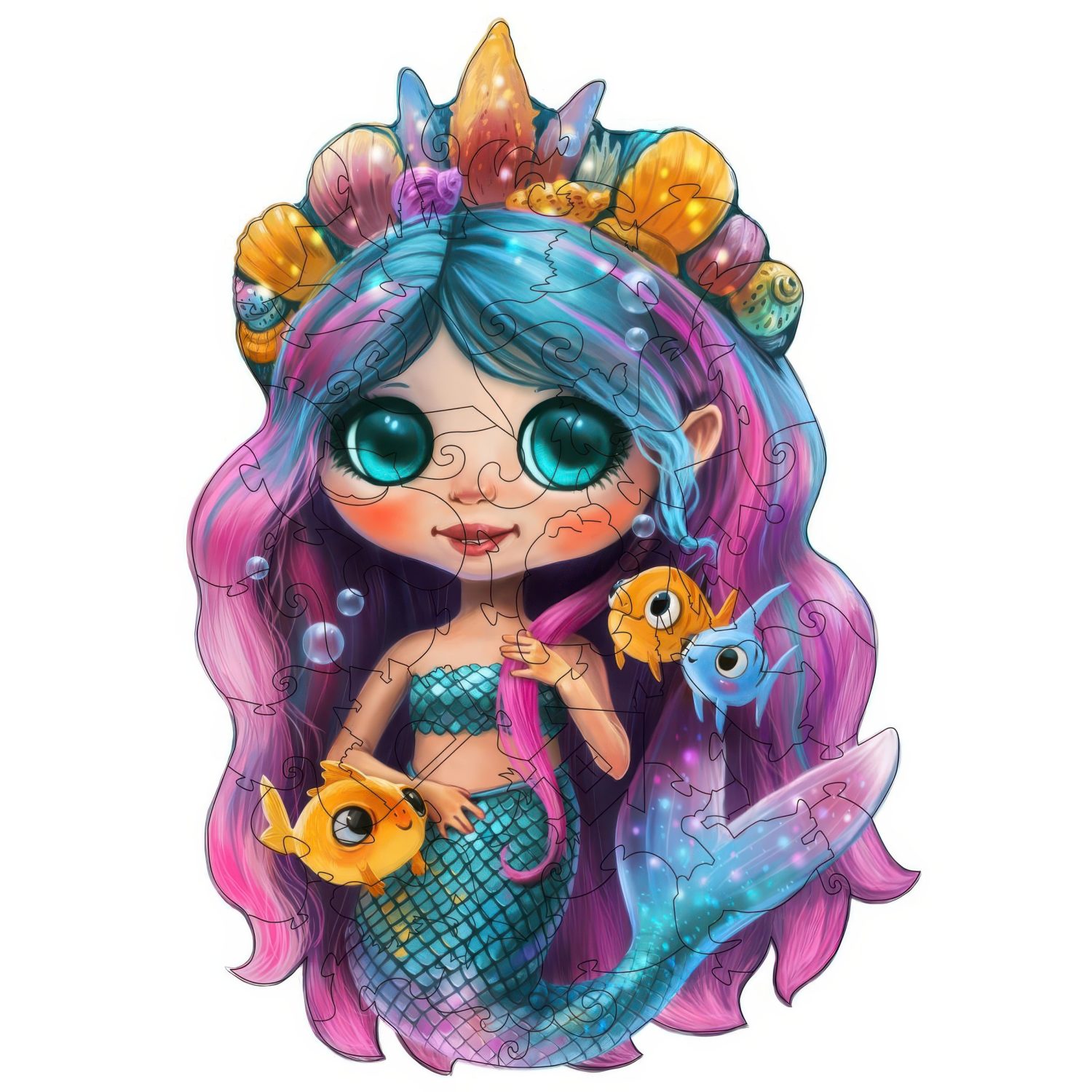 Деревянные пазлы Collection Animation Русалочка Эмили, 51 деталь