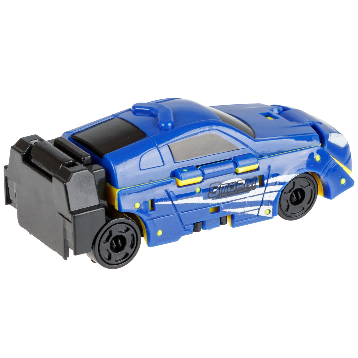 Машинка 2в1 1TOY Transcar Double: спорткар, желтый - зеленый, 8 см