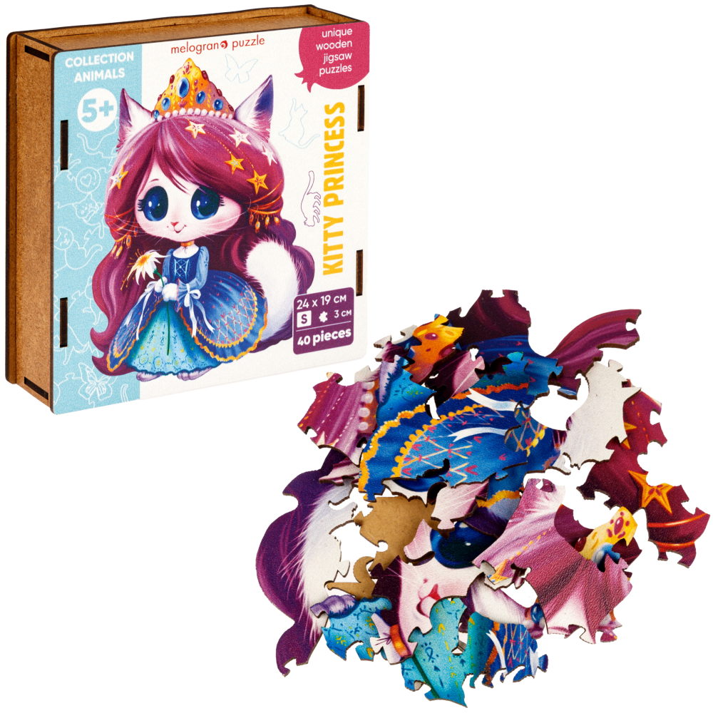 Деревянные пазлы Collection Animals Принцесса Кэйти, 40 деталей
