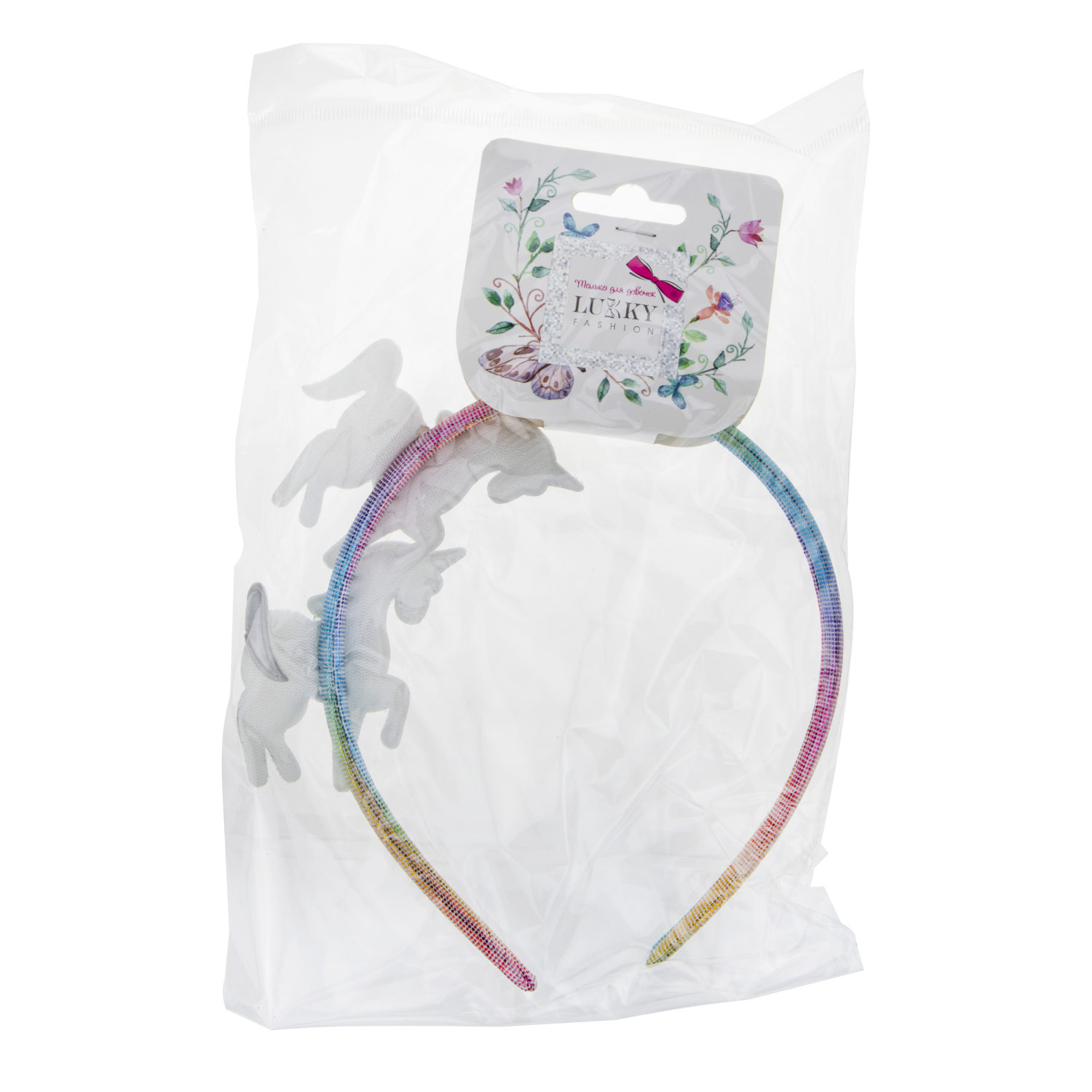 LUKKY Fashion ободок для волос Единорог, радужный, 1шт