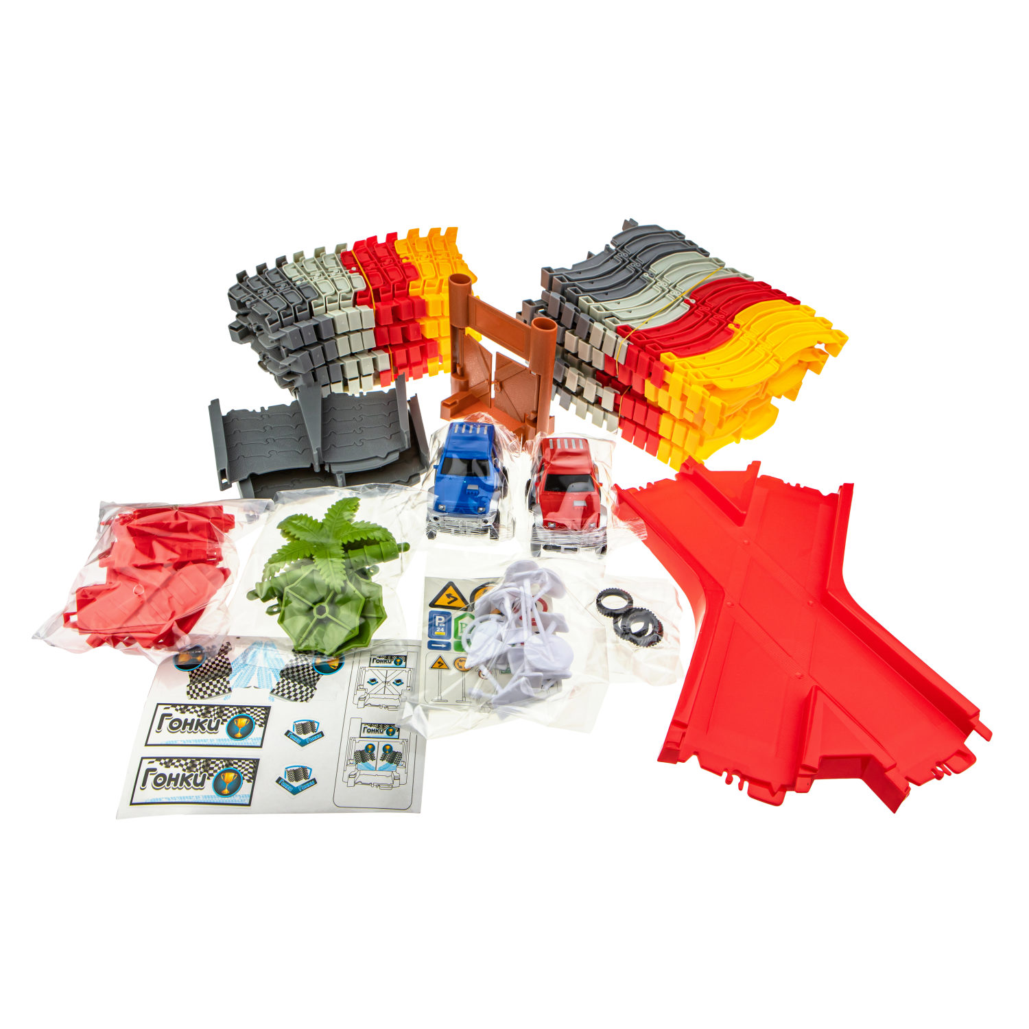 Гибкий трек 1TOY "Гонки" 227 деталей