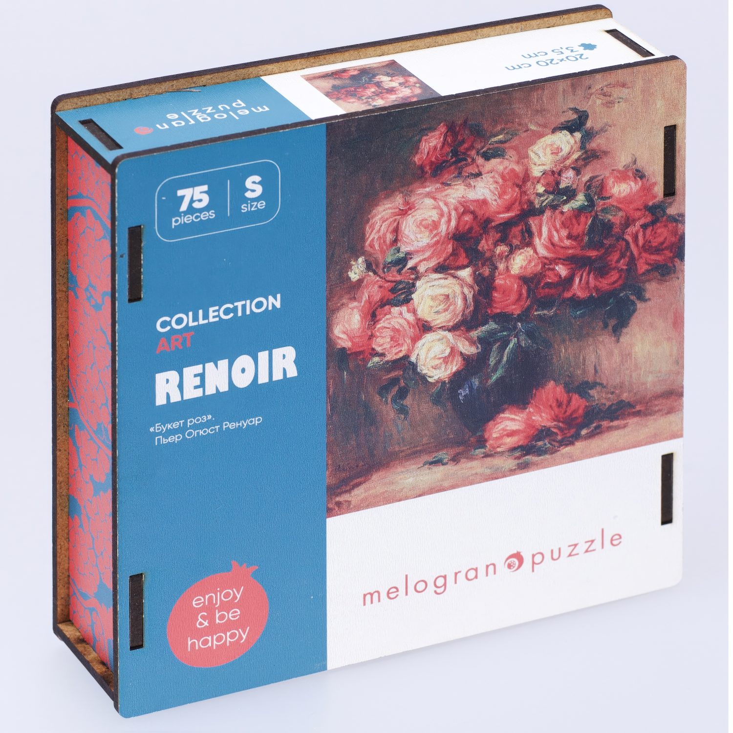 Деревянные пазлы Collection Art Пьер Огюст Ренуар, Букет роз, 75 деталей, 27х27 см