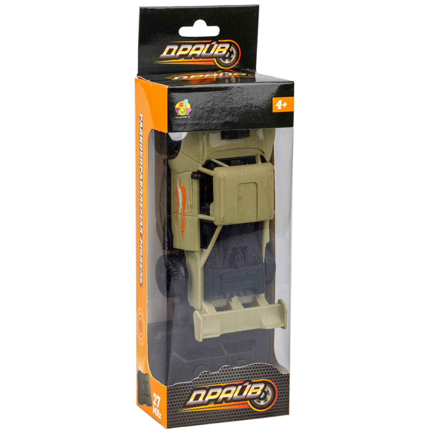 Машинка на пульте управления 1TOY Драйв Спорткар, 1:35, 27 МГц, 2 канала, синяя/коричневая