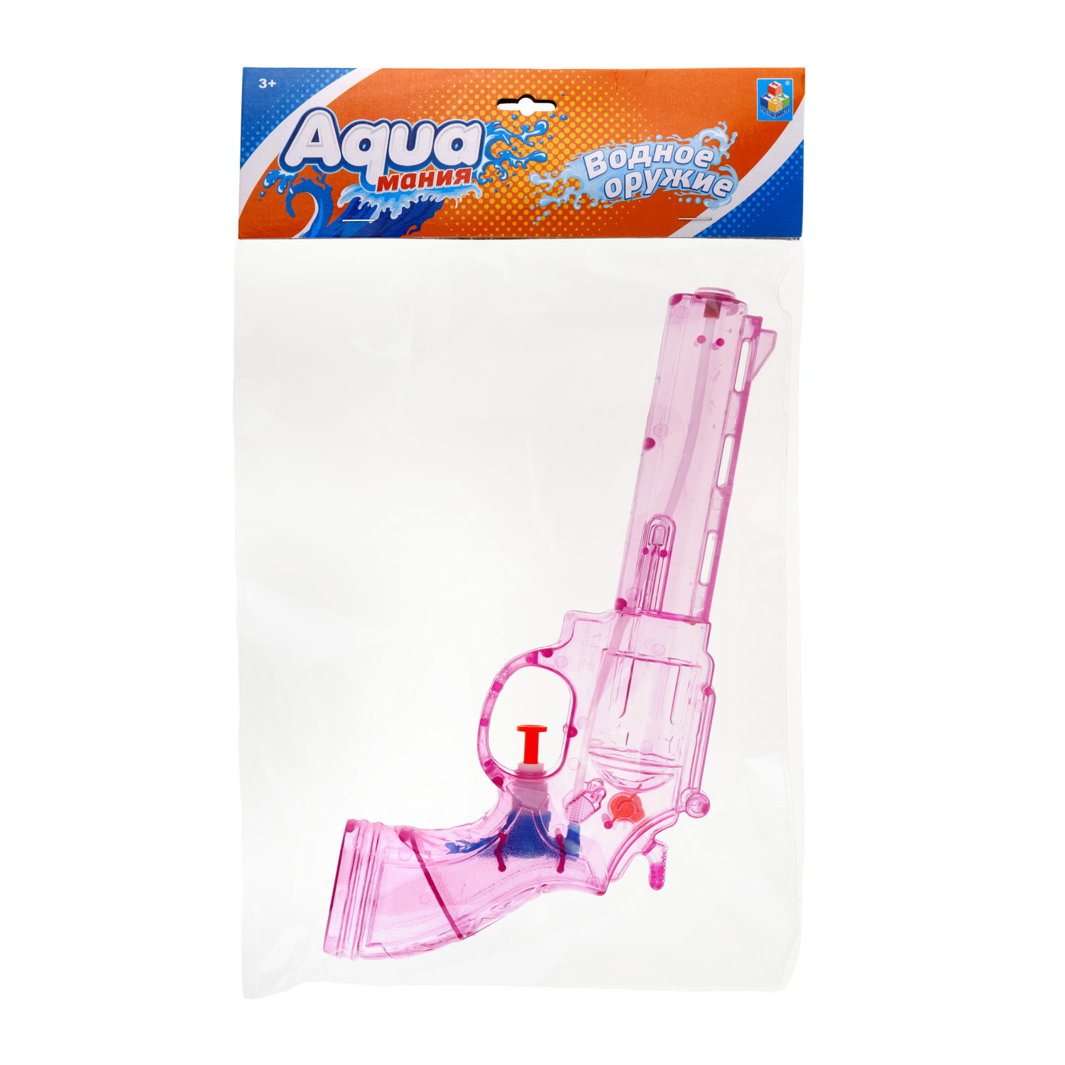 1TOY Аквамания водное оружие револьвер, 24*12*4 см, 3 цвета в ассортименте