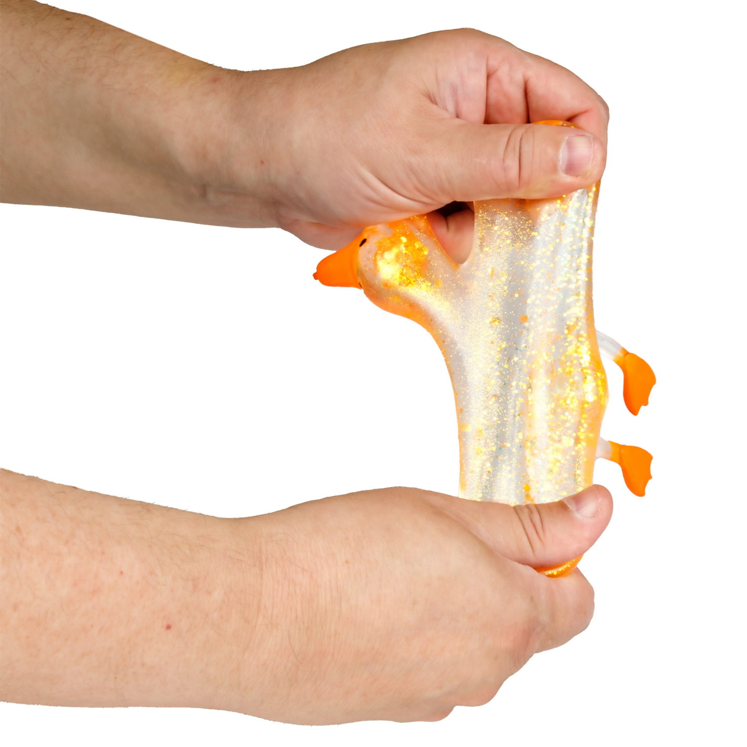 Антистресс-игрушка 1TOY Крутой замес Супергель гусь прозрачный, 9х8х5 см