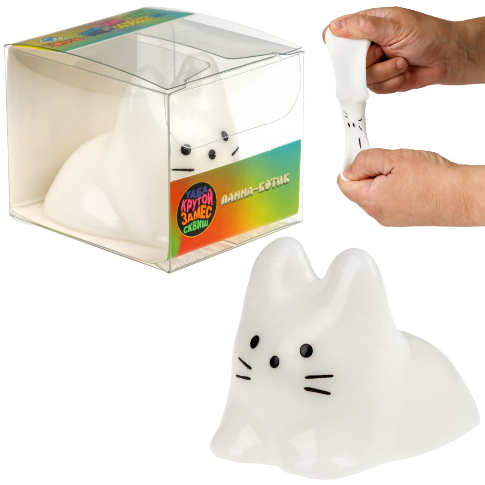 Таба сквиш 1TOY Крутой замес Муссик кот, 4,5х5,5 см