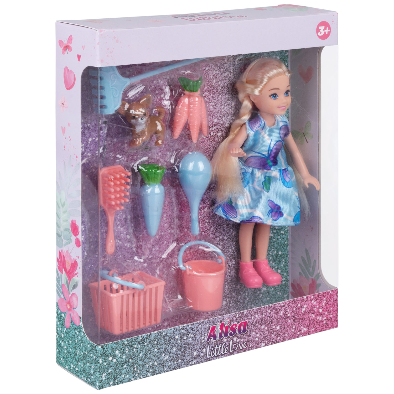 Кукла Alisa Little Love 15,2 см, блондинка, с садовыми инструментами