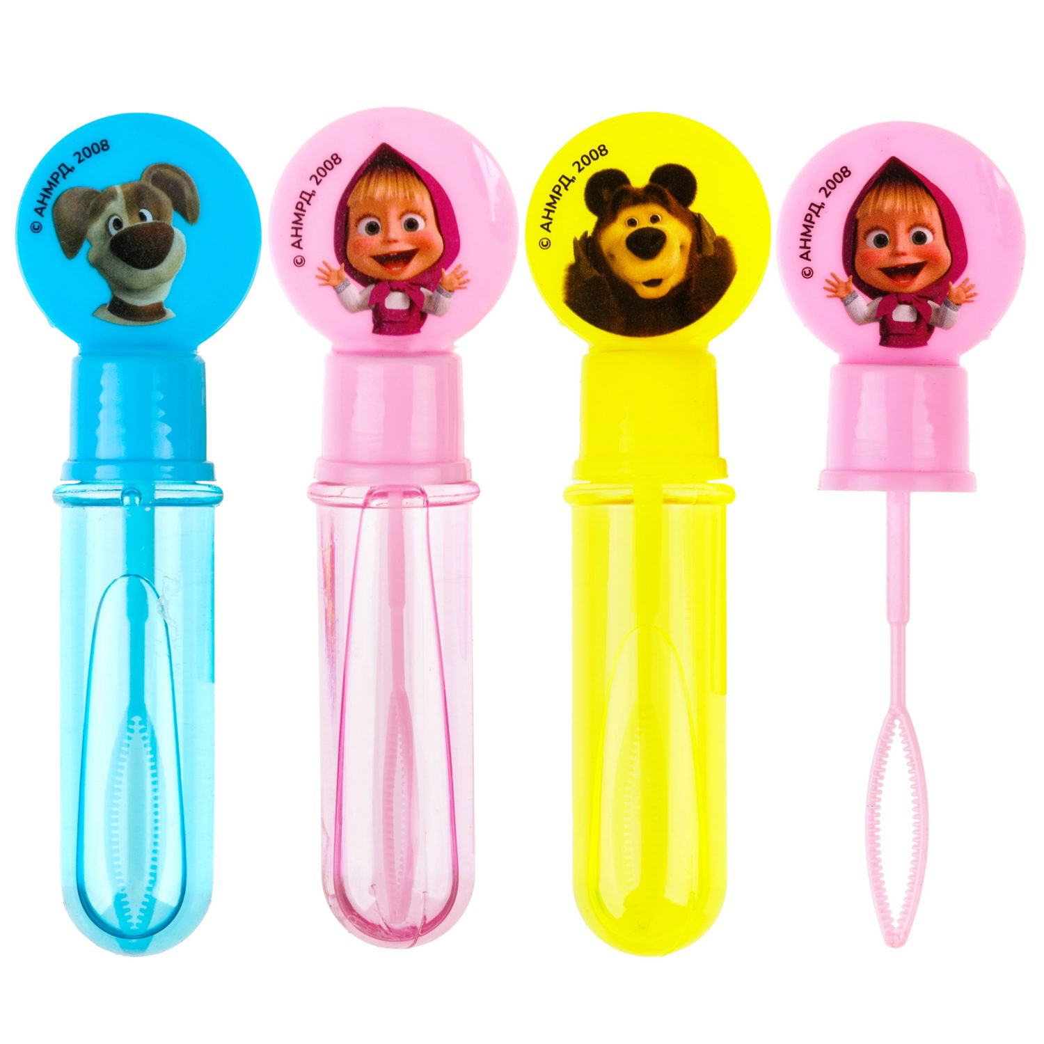 Нелопающиеся мыльные пузыри Маша и медведь, набор 3х10 мл