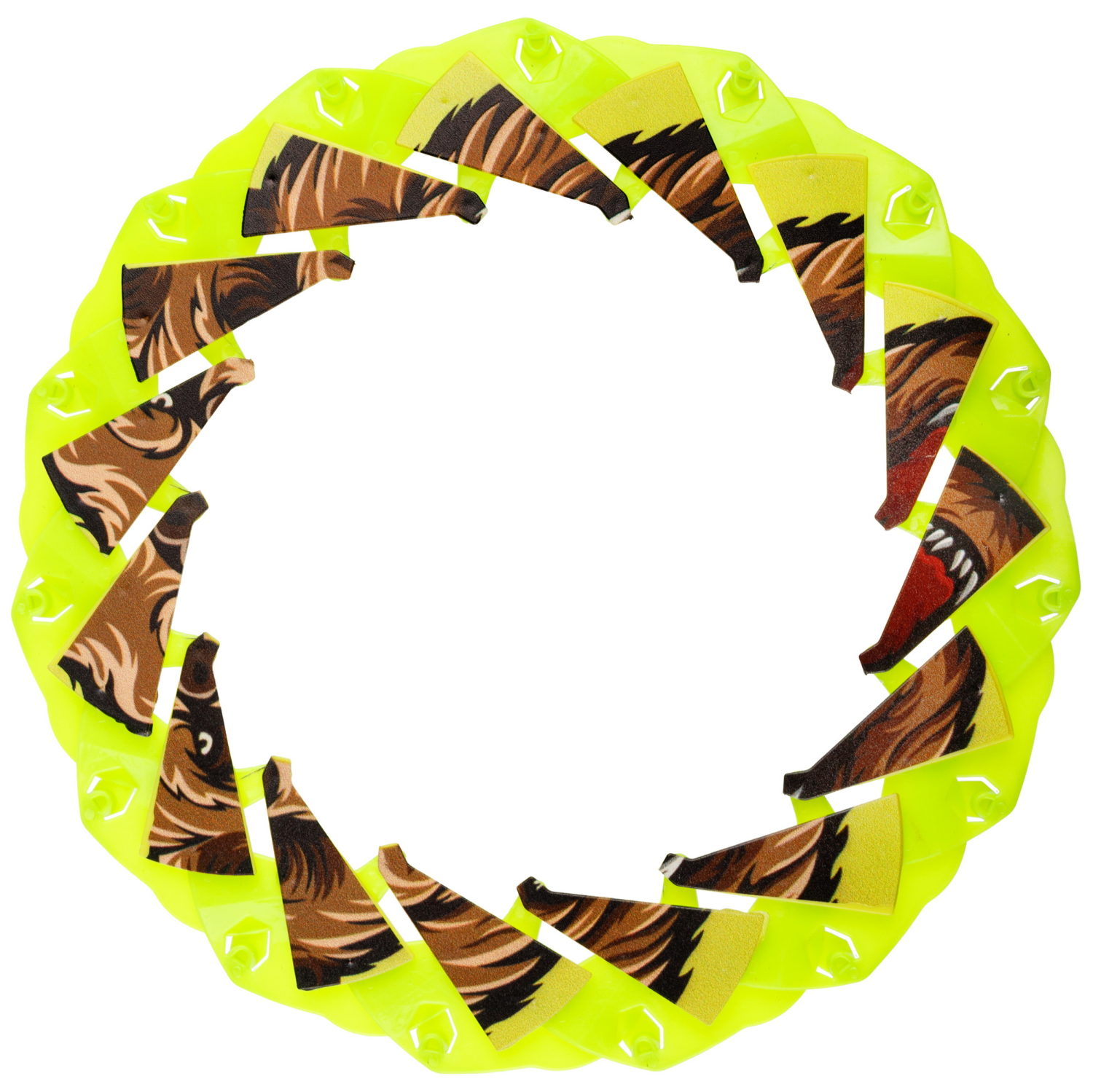 Фрисби складной 1TOY 12/25 см, с принтом, медведь