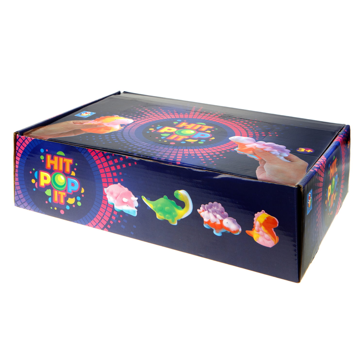 1TOY жмяка Hit Pop It "Динозавр", 9,5х6,3х8,4 см, 4 вида в ассортименте