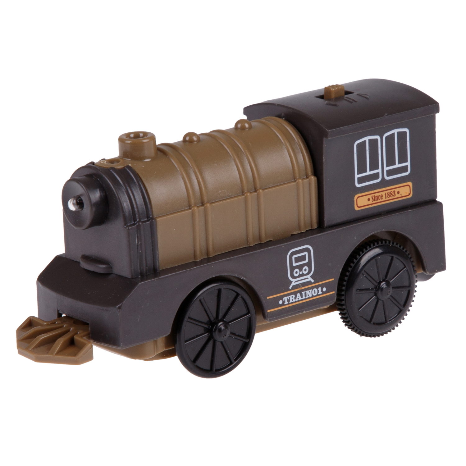 Детская железная дорога с электропоездом 1TOY InterCity, со светом, звуком, паровоз на рельсах, в подарочном наборе, 66 деталей