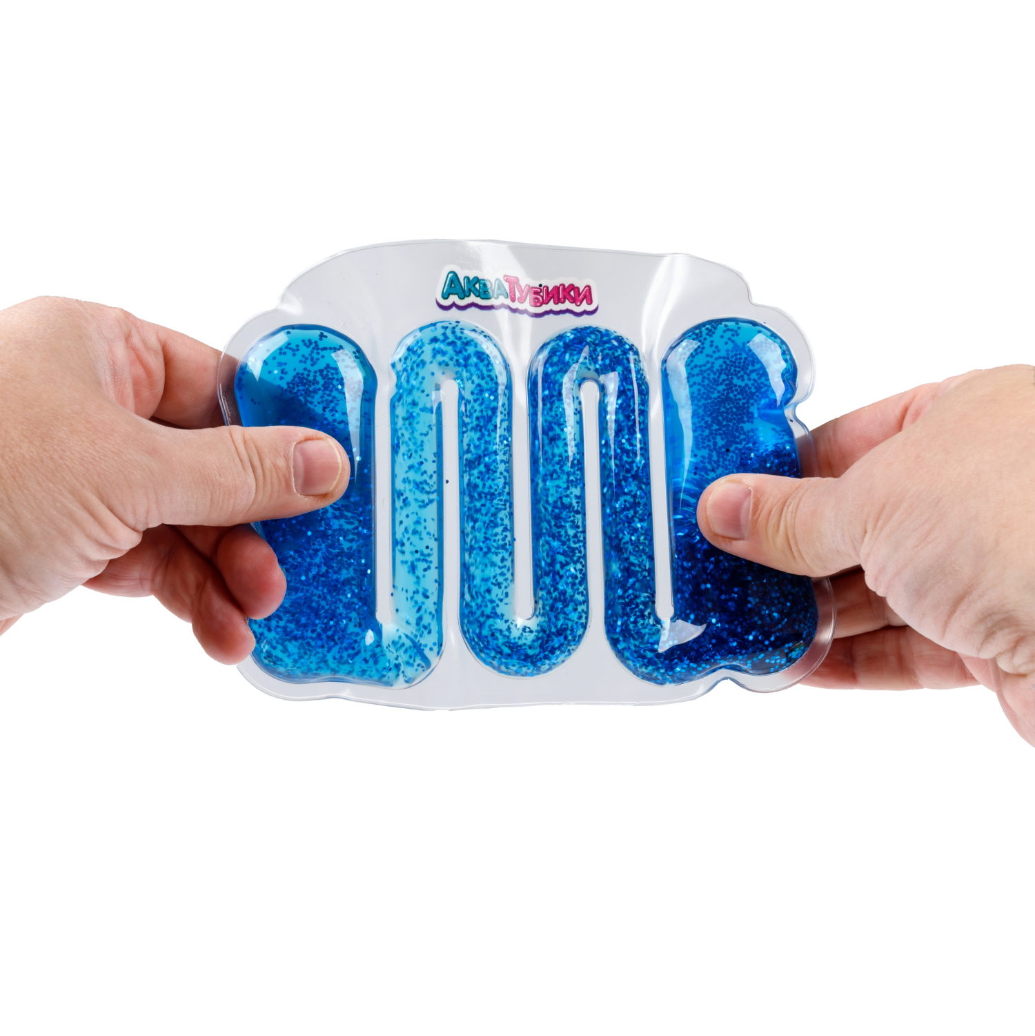 Акватубики переливайка 1TOY «Салют» скользун с водой внутри, антистресс для рук, жмякалка, 4 цвета в ассортименте