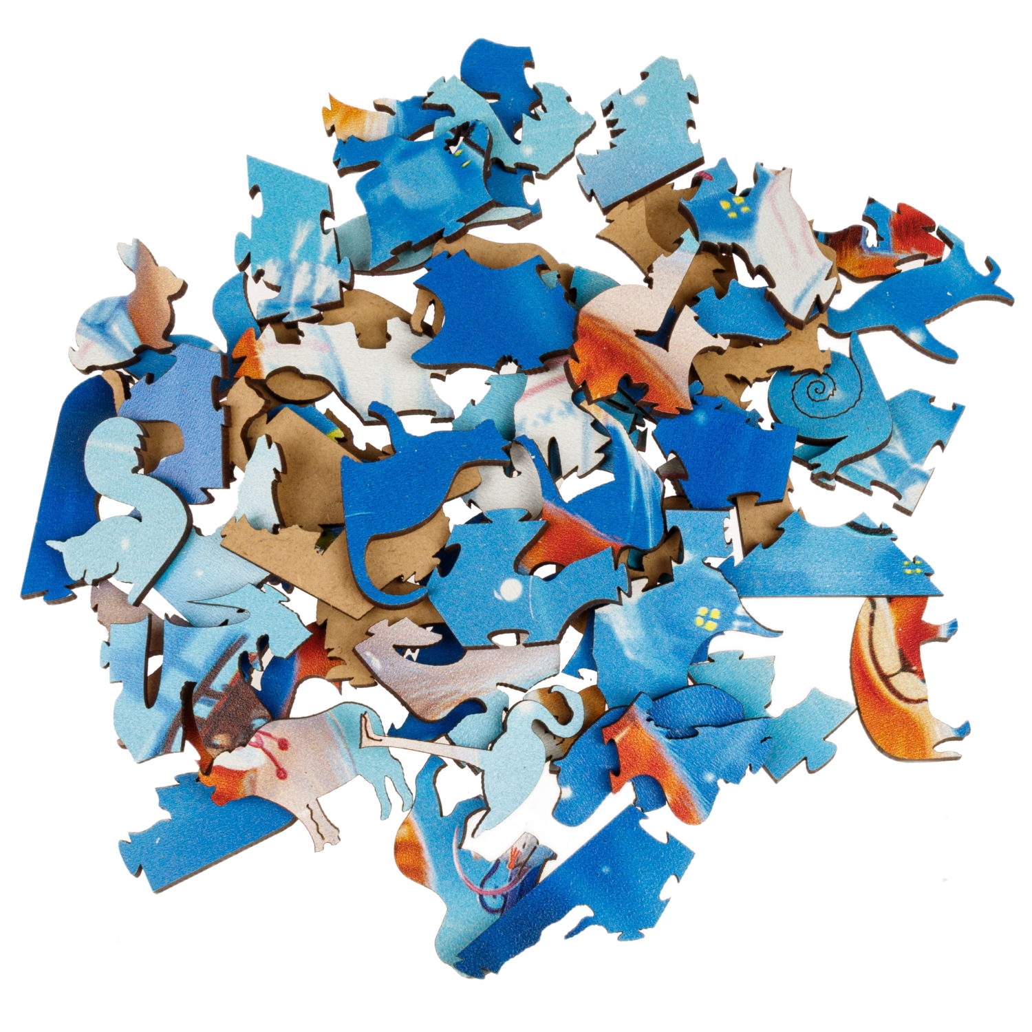 Деревянные пазлы Collection Animals Кот на коньках, 120 деталей