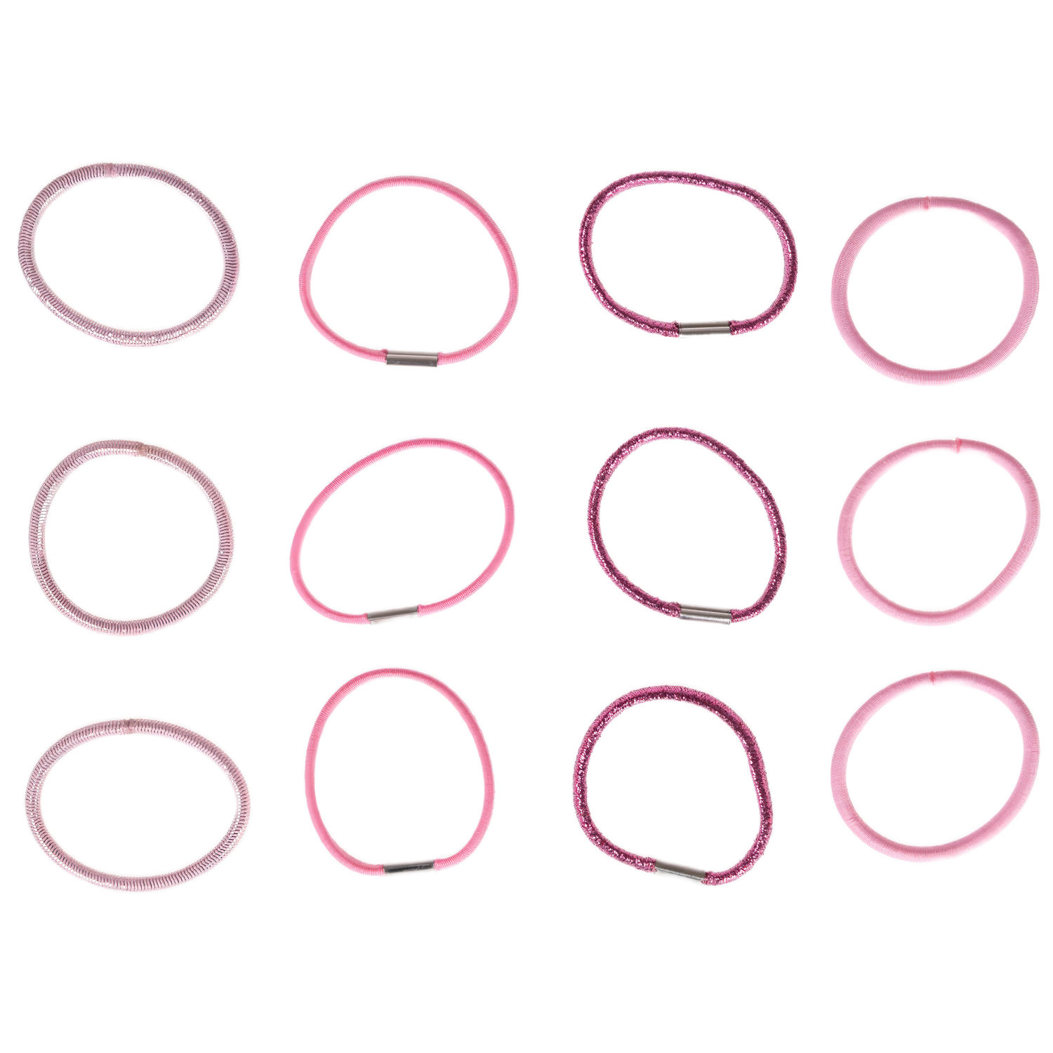 Lukky Fashion набор из 12 резинок д.волос Микс,2 цвета: розовый, голубой, принт микс