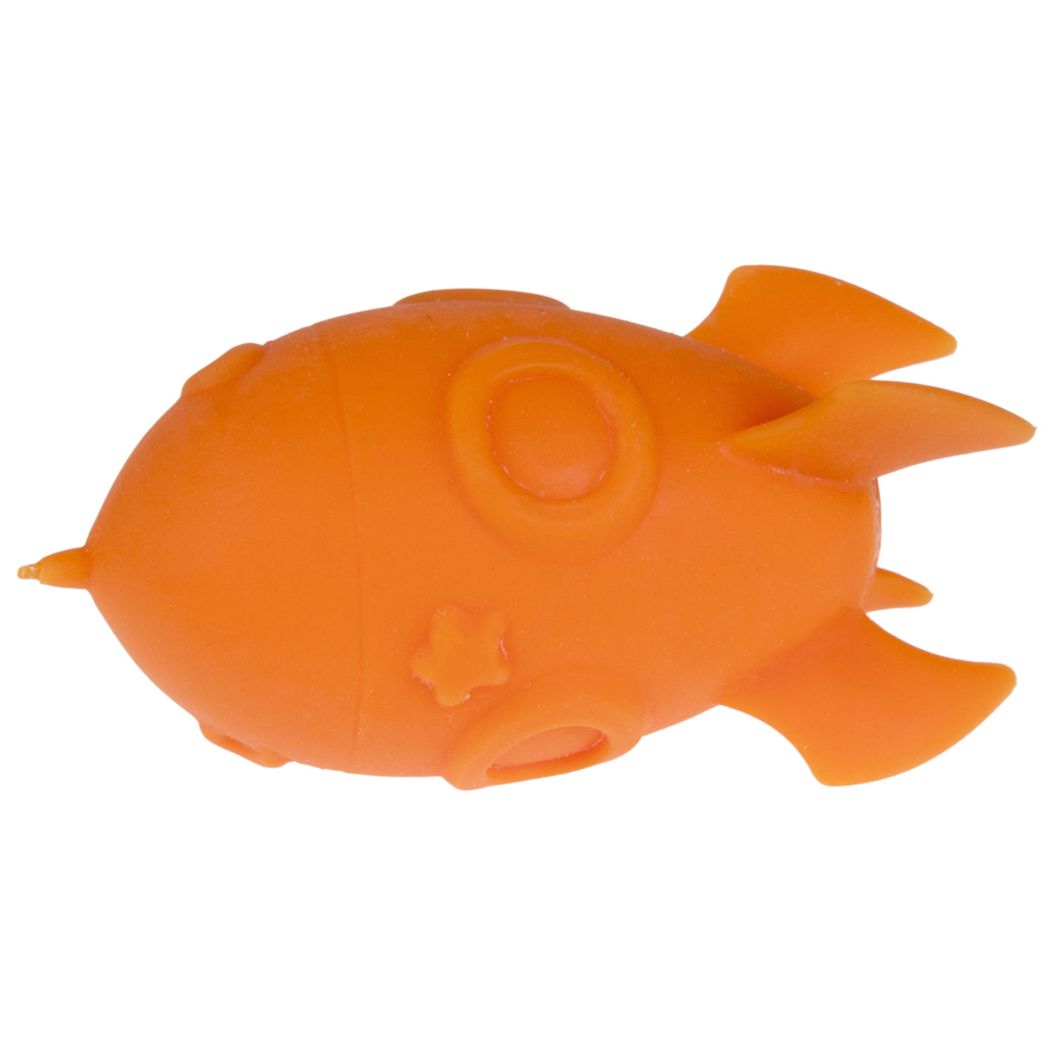 Антистресс-игрушка для рук 1TOY Крутой замес Ракета, жмякалка, мялка, 11 см, оранжевая