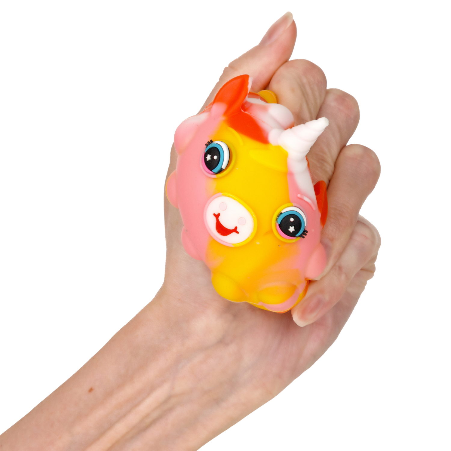 Игрушка антистресс для рук 1toy Hit Pop It Единорог, резиновая, жмякалка, попит, попыт, симпл димпл, для детей, взрослых
