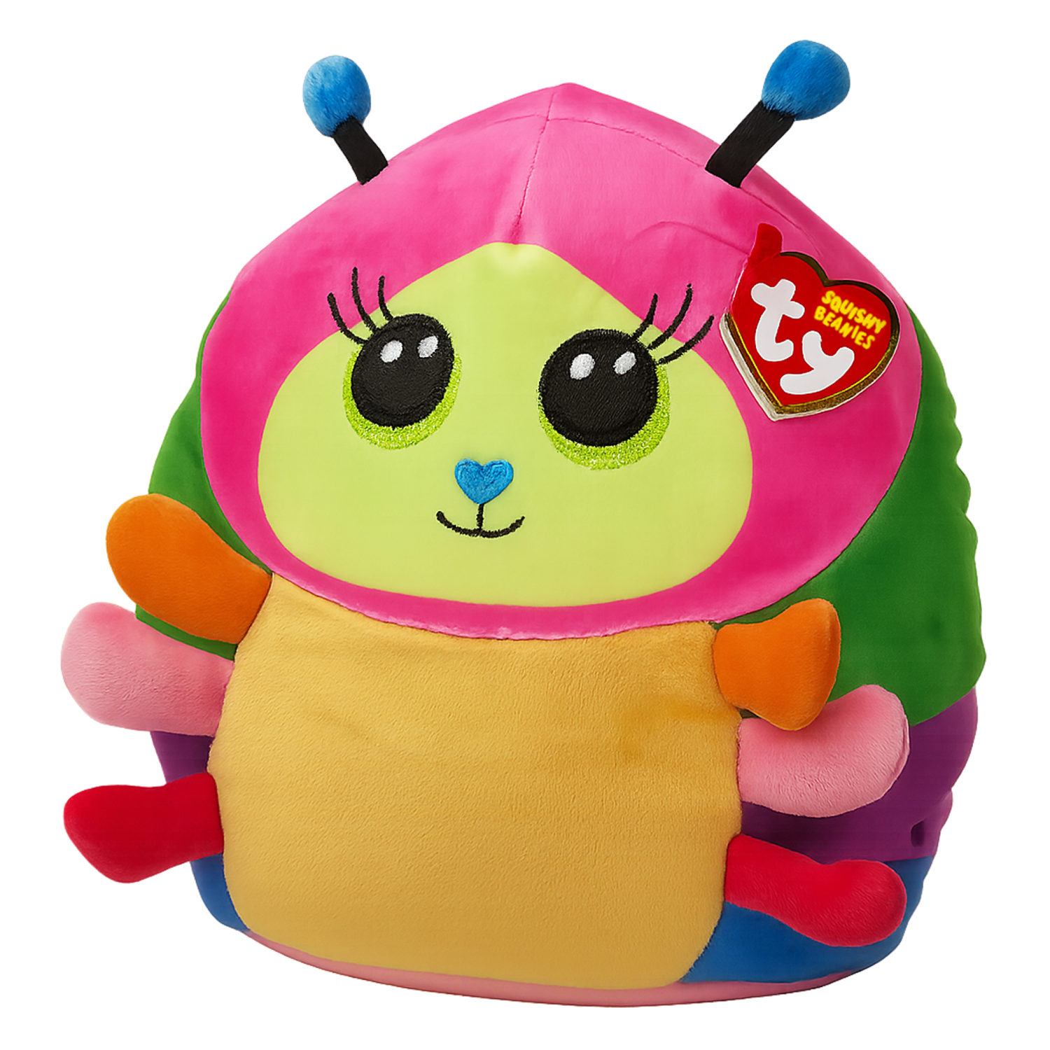 Мягкая игрушка TY Squish-a-boos Гусеничка Nessa, 25 см