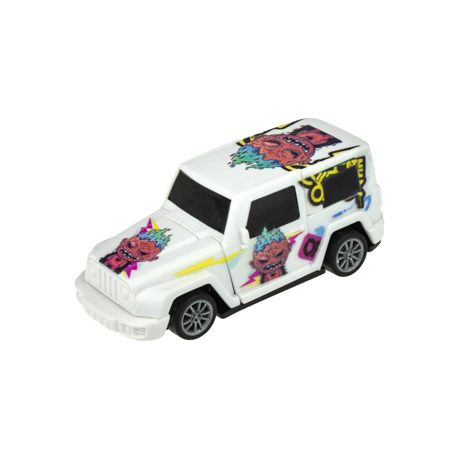 Машинка инерционная 1TOY CrashFest Sabotage 2в1, разборная, гоночная, спортивная, 10 см