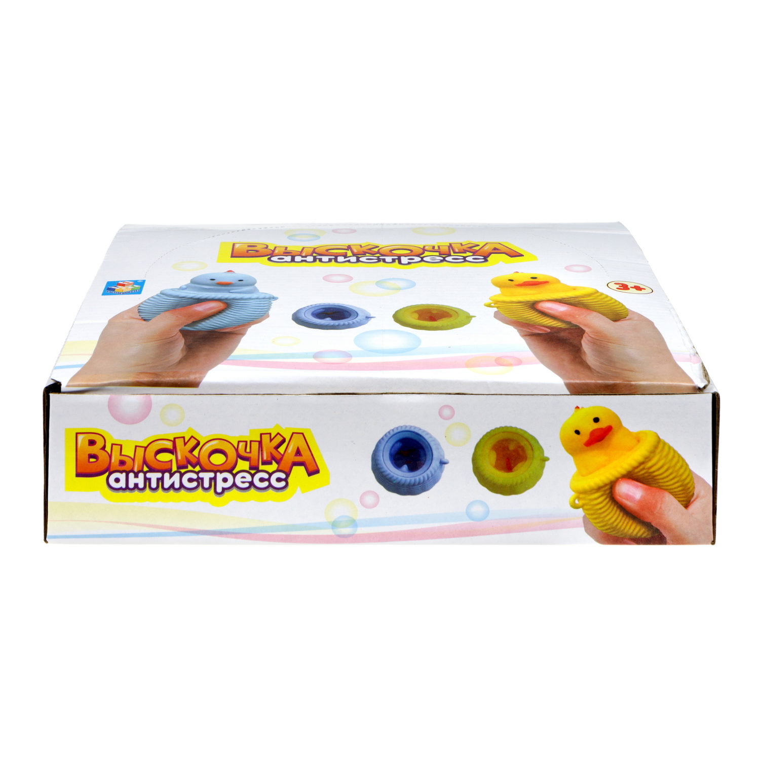 1Toy Жмяка "Выскочка. Птенец" 6х6 см, 16 шт. в д/б