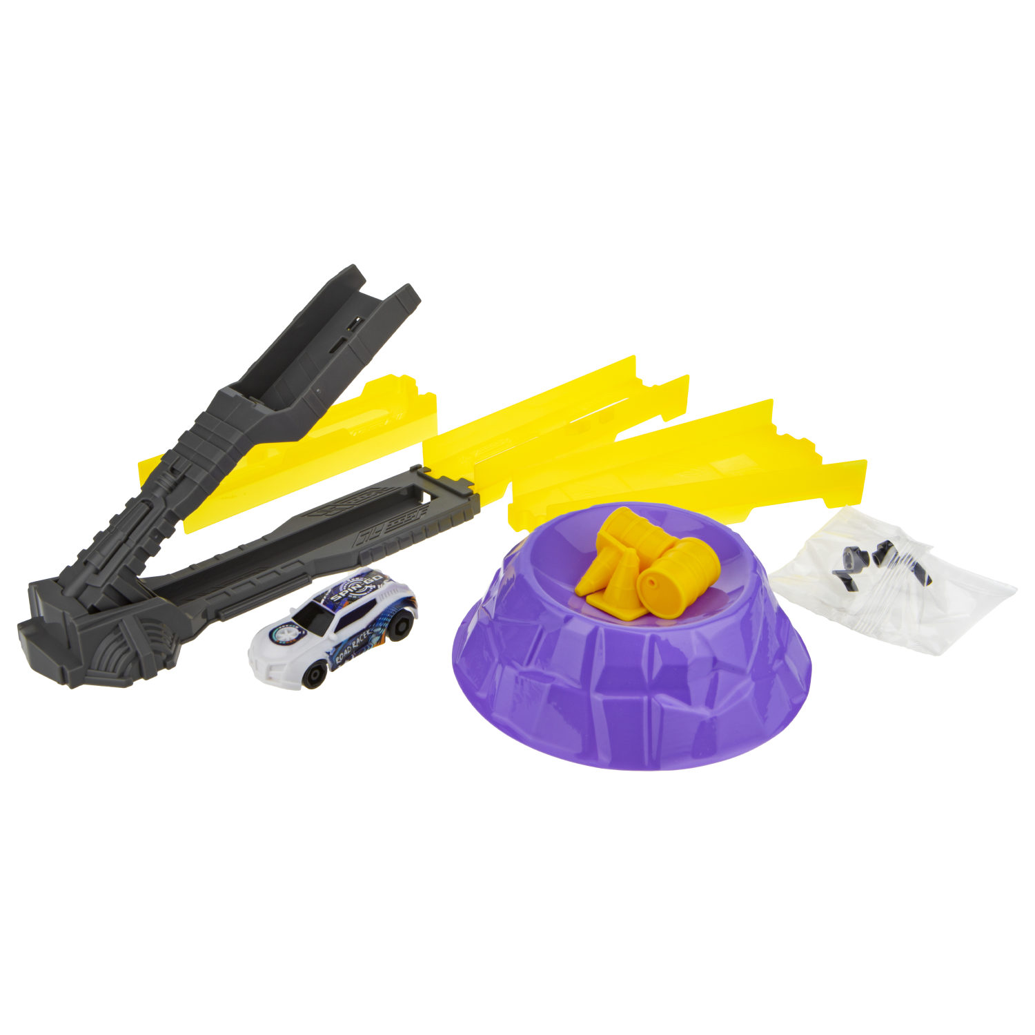 Трюк-трек 1TOY «Катапульта-камикадзе», автотрек с машинкой, гоночная трасса